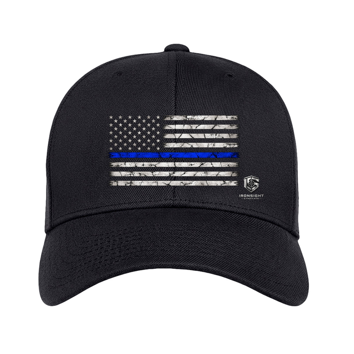 Thin Blue Line Fitted Flexfit Hat - Dark Navy | Ironsight Syndicate