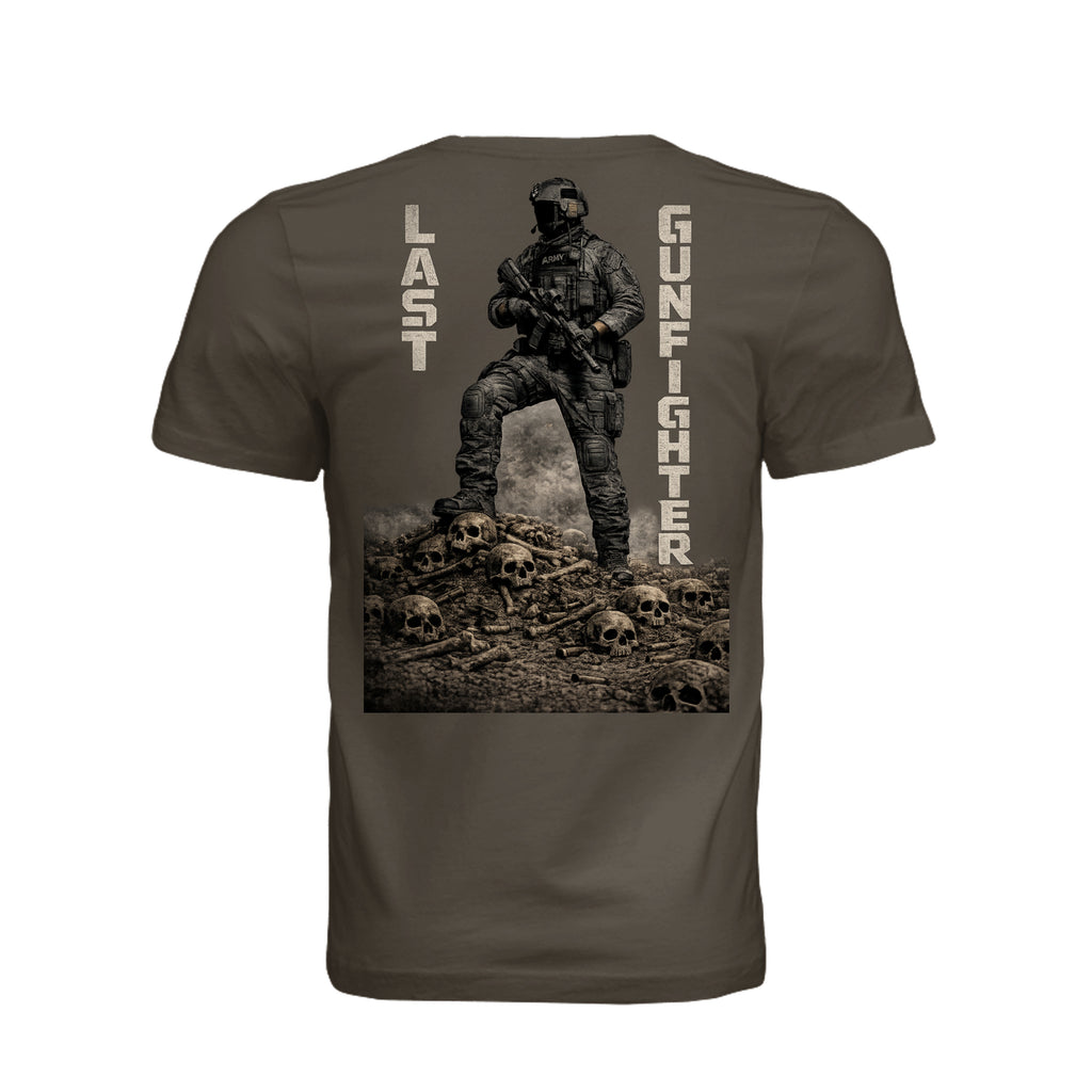 Last Gunfighter T-Shirt - Army - Back | Ironsight Syndicate