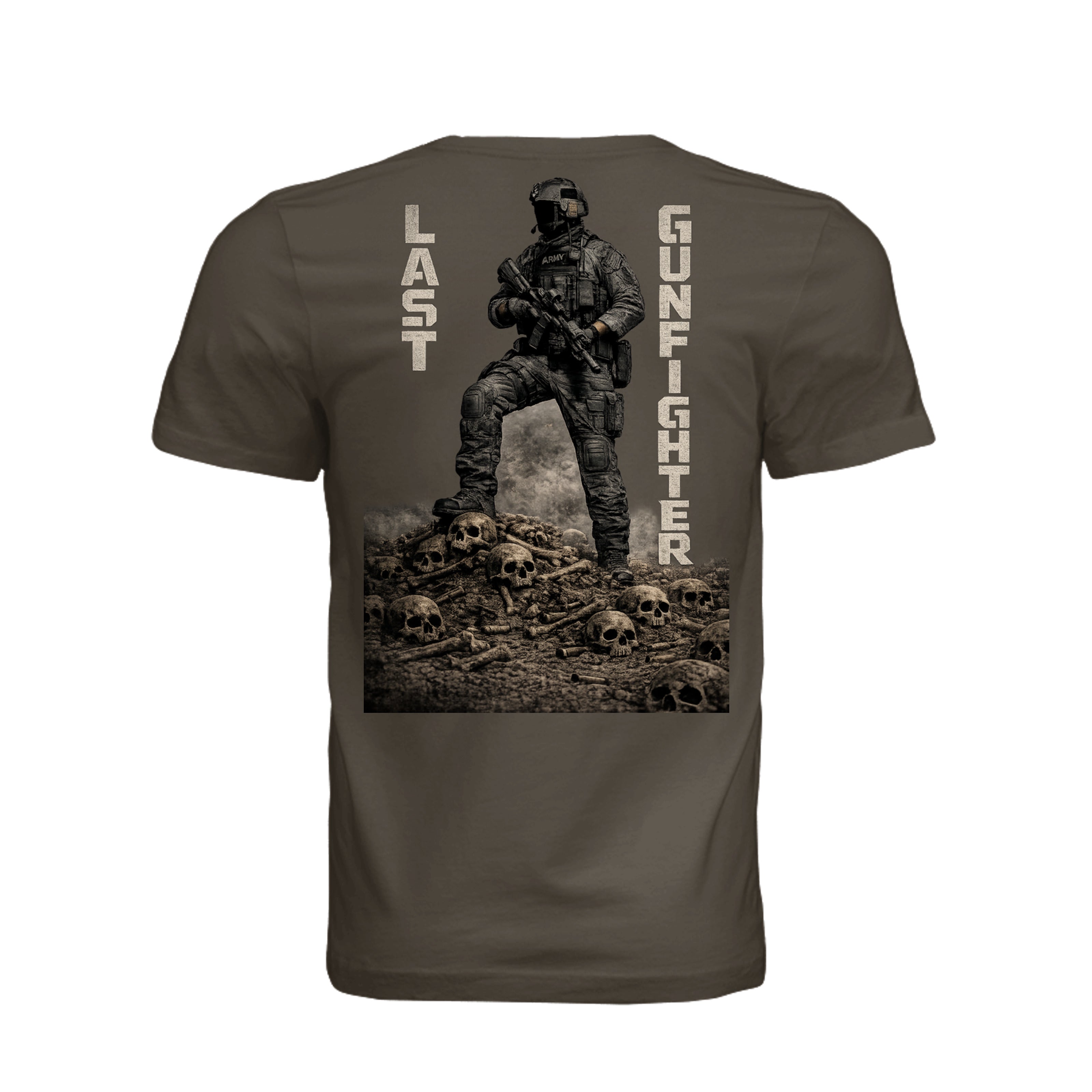 Last Gunfighter T-Shirt - Army - Back | Ironsight Syndicate