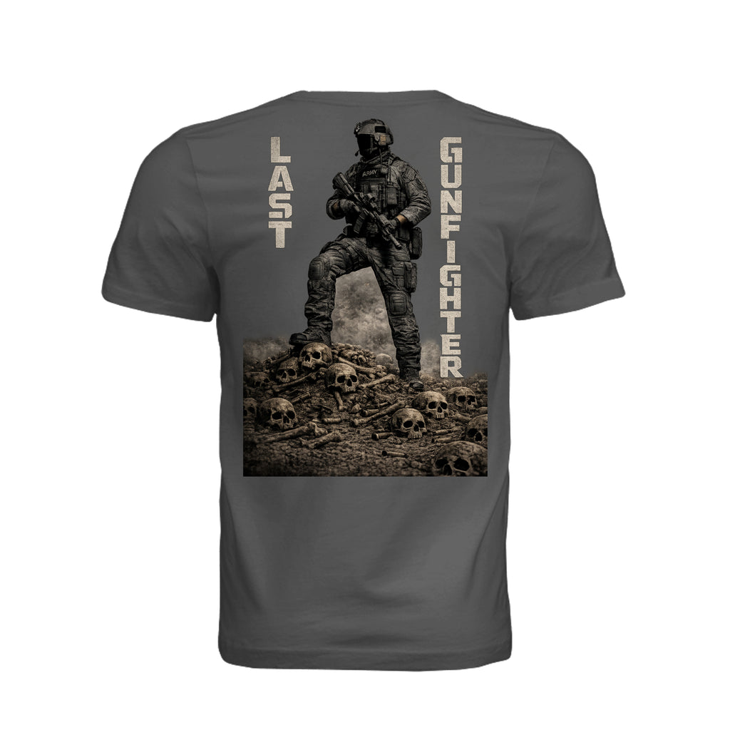 Last Gunfighter T-Shirt - Asphalt - Back | Ironsight Syndicate