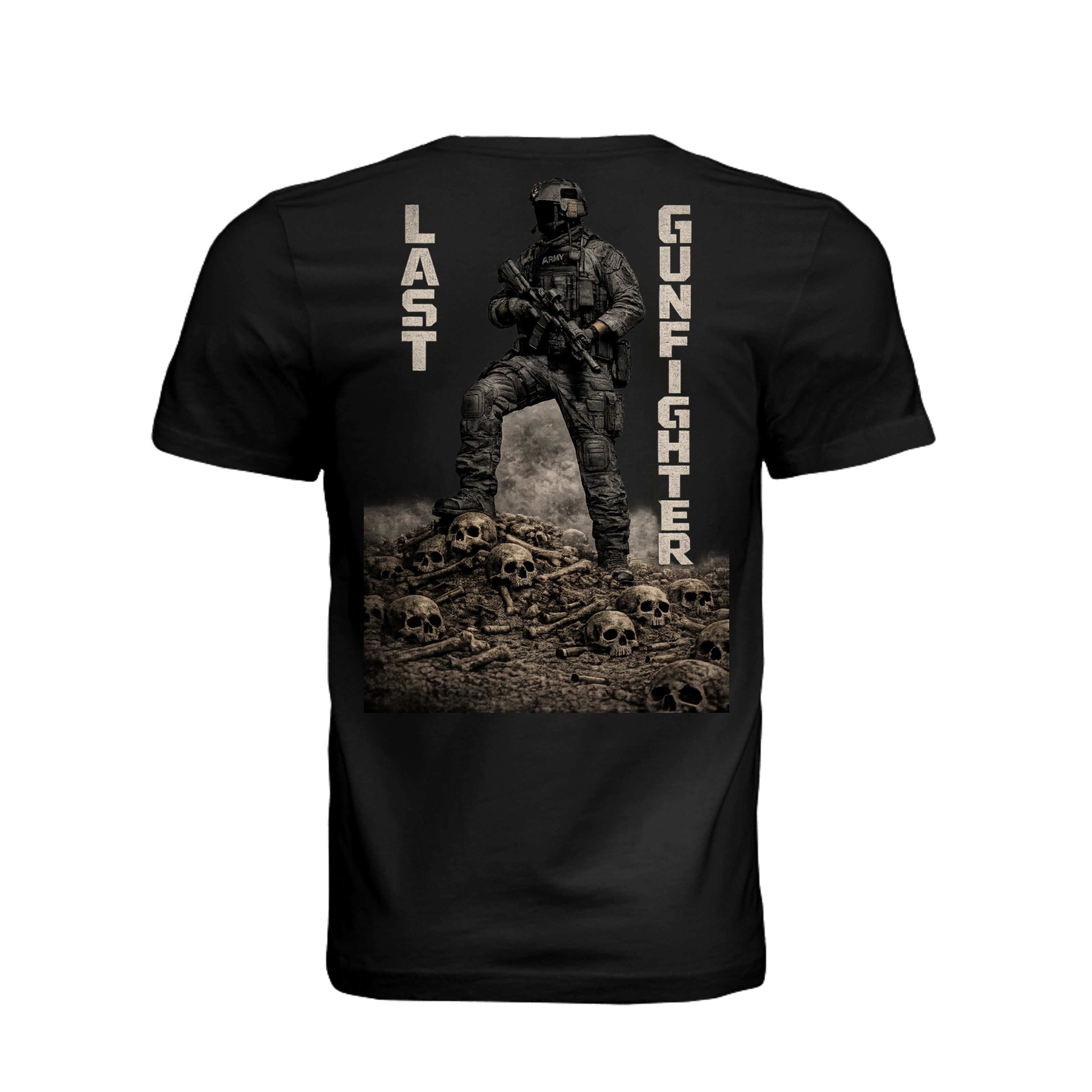 Last Gunfighter T-Shirt - Vintage Black - Back | Ironsight Syndicate
