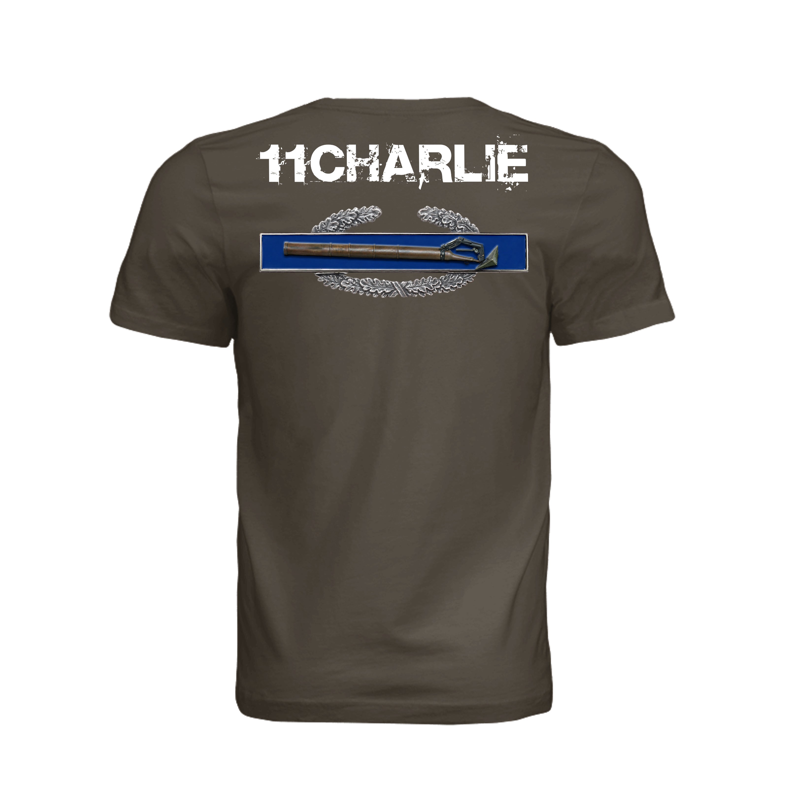 11CHARLIE Combat Mortar Badge T-Shirt - ARMY - Detail 1 | Ironsight Syndicate