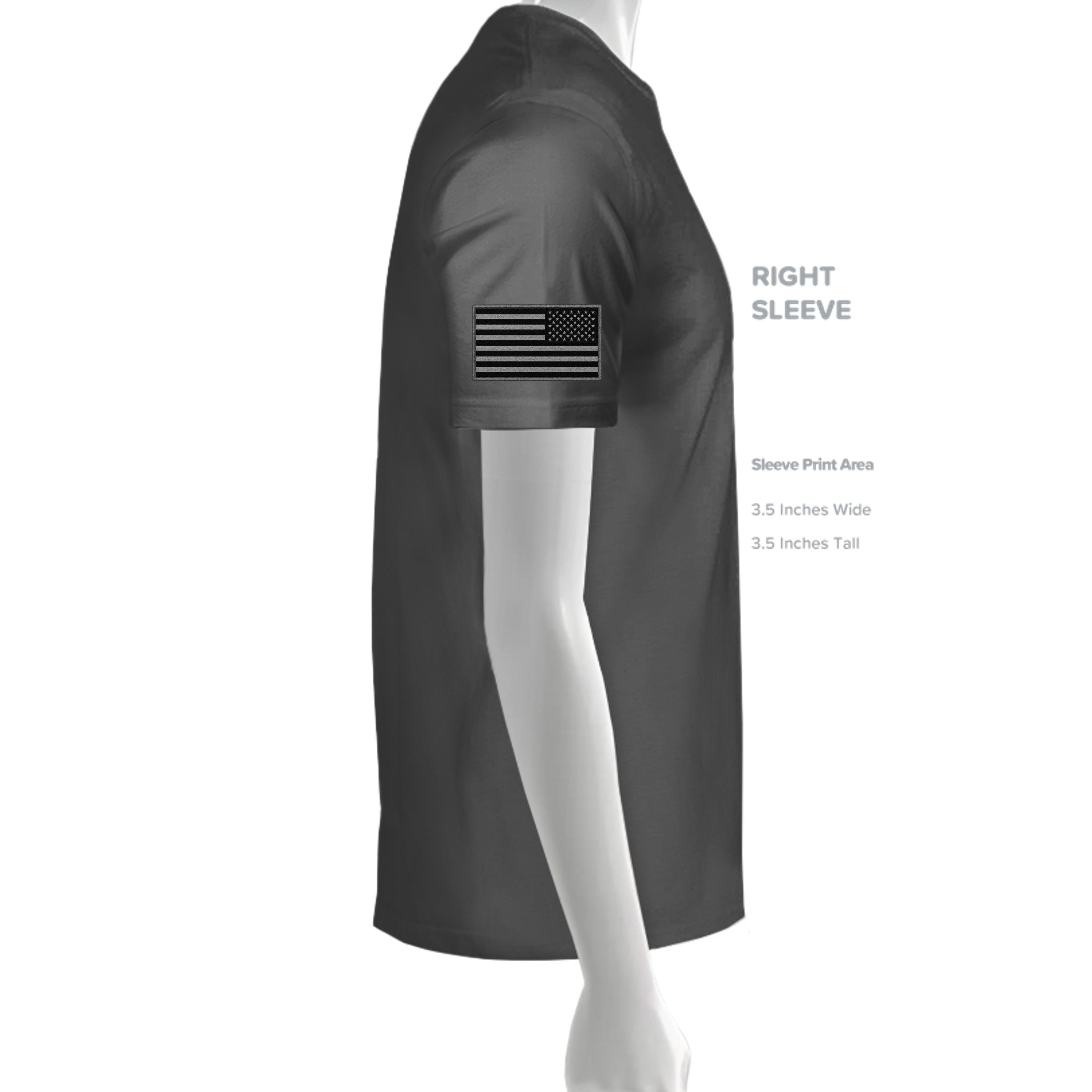 11CHARLIE Combat Mortar Badge T-Shirt - ASPHALT - Detail 2 | Ironsight Syndicate