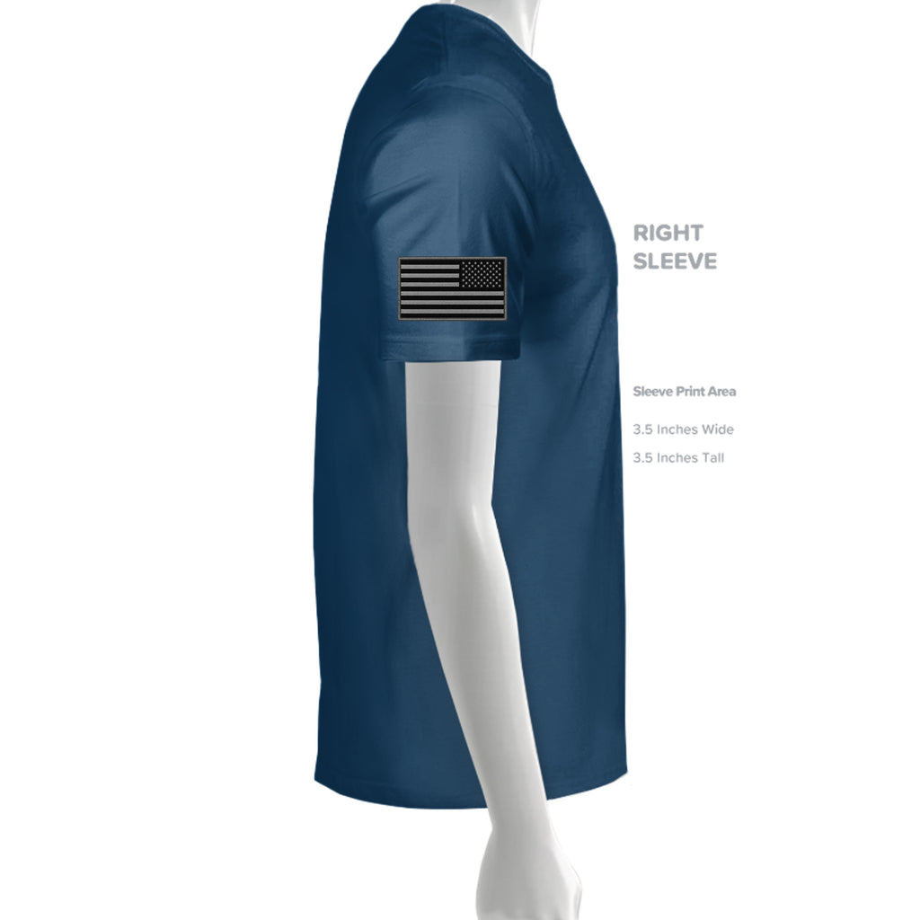 11CHARLIE Combat Mortar Badge T-Shirt - Cool Blue - Detail 2 | Ironsight Syndicate