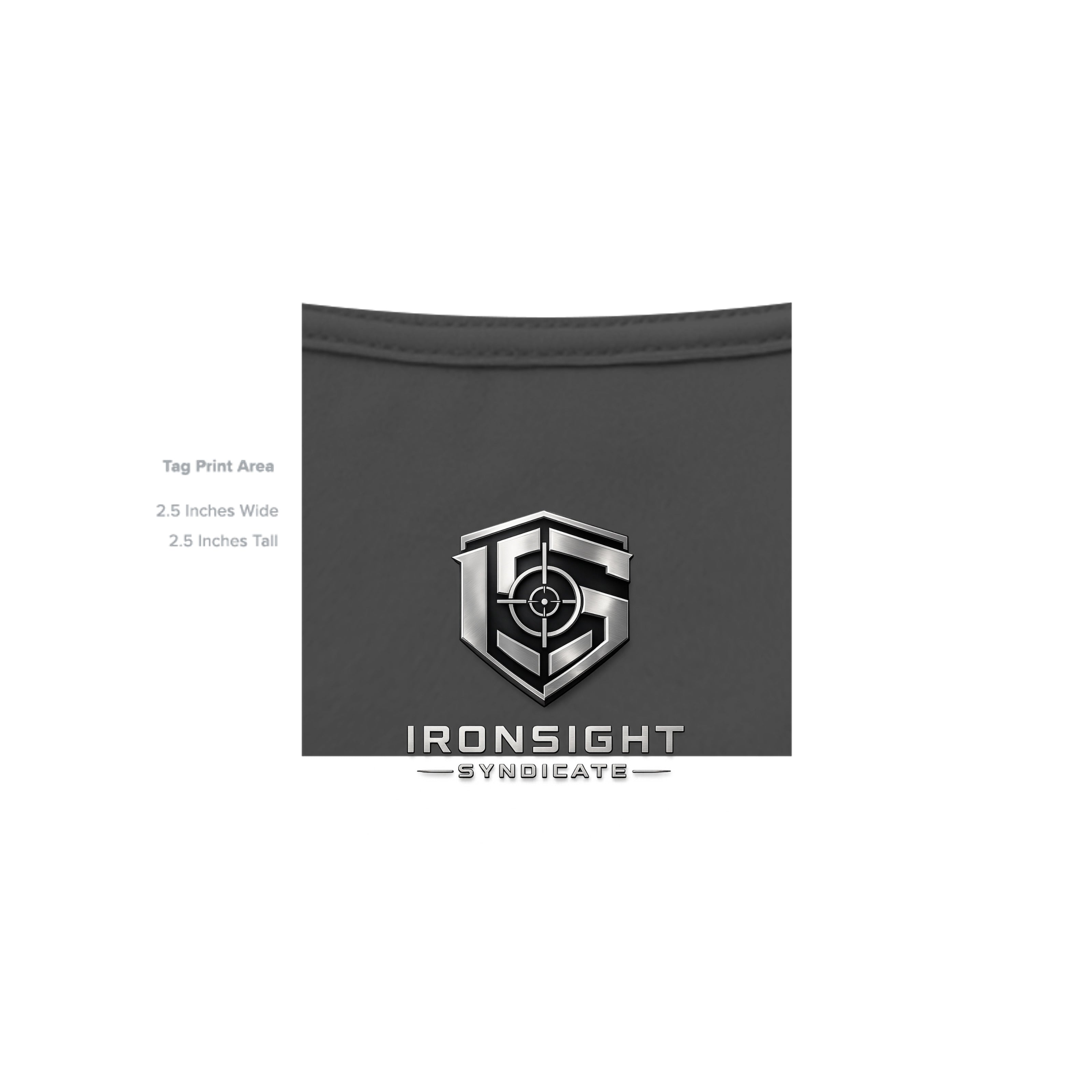 11CHARLIE Combat Mortar Badge T-Shirt - DARK GREY - Detail 4 | Ironsight Syndicate