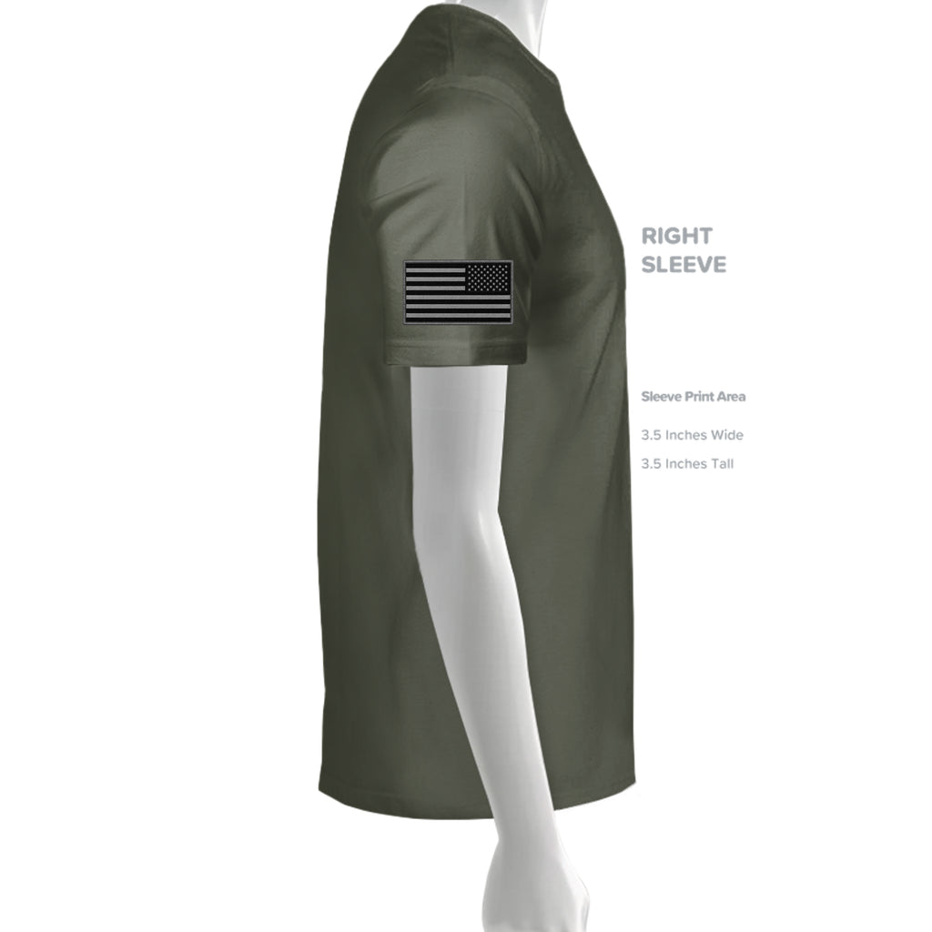 11CHARLIE Combat Mortar Badge T-Shirt - Dark Olive - Detail 2 | Ironsight Syndicate