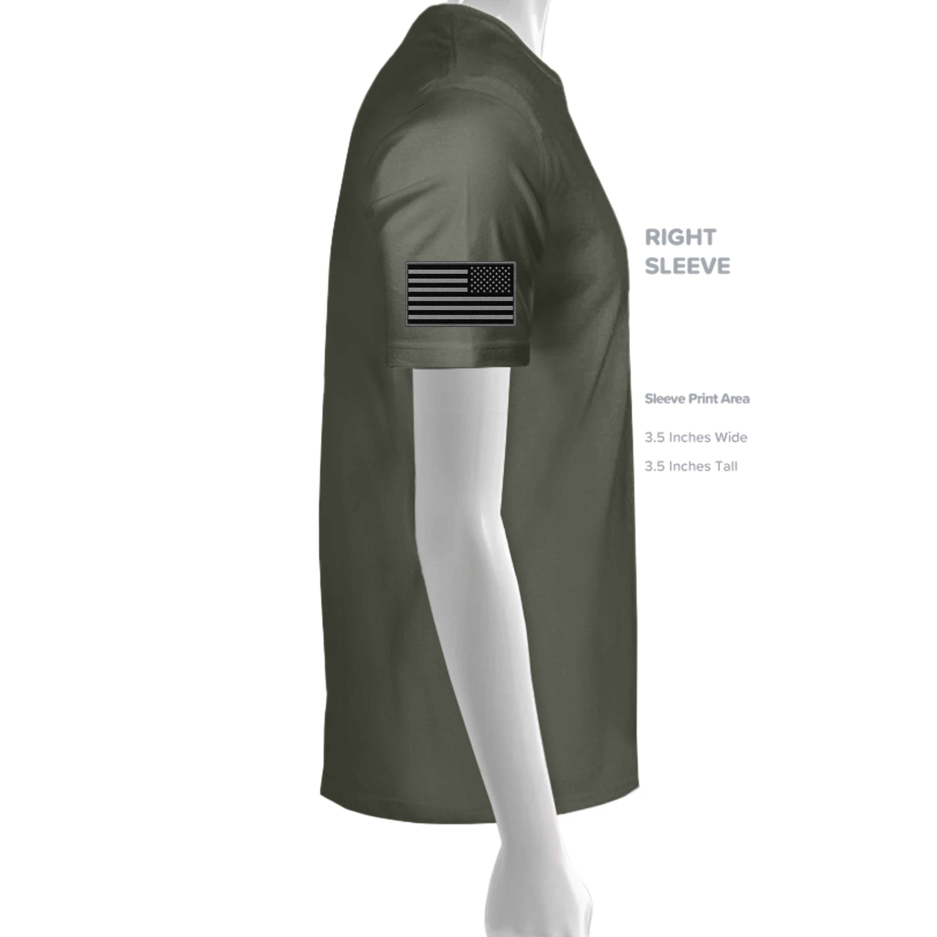 11CHARLIE Combat Mortar Badge T-Shirt - Dark Olive - Detail 2 | Ironsight Syndicate