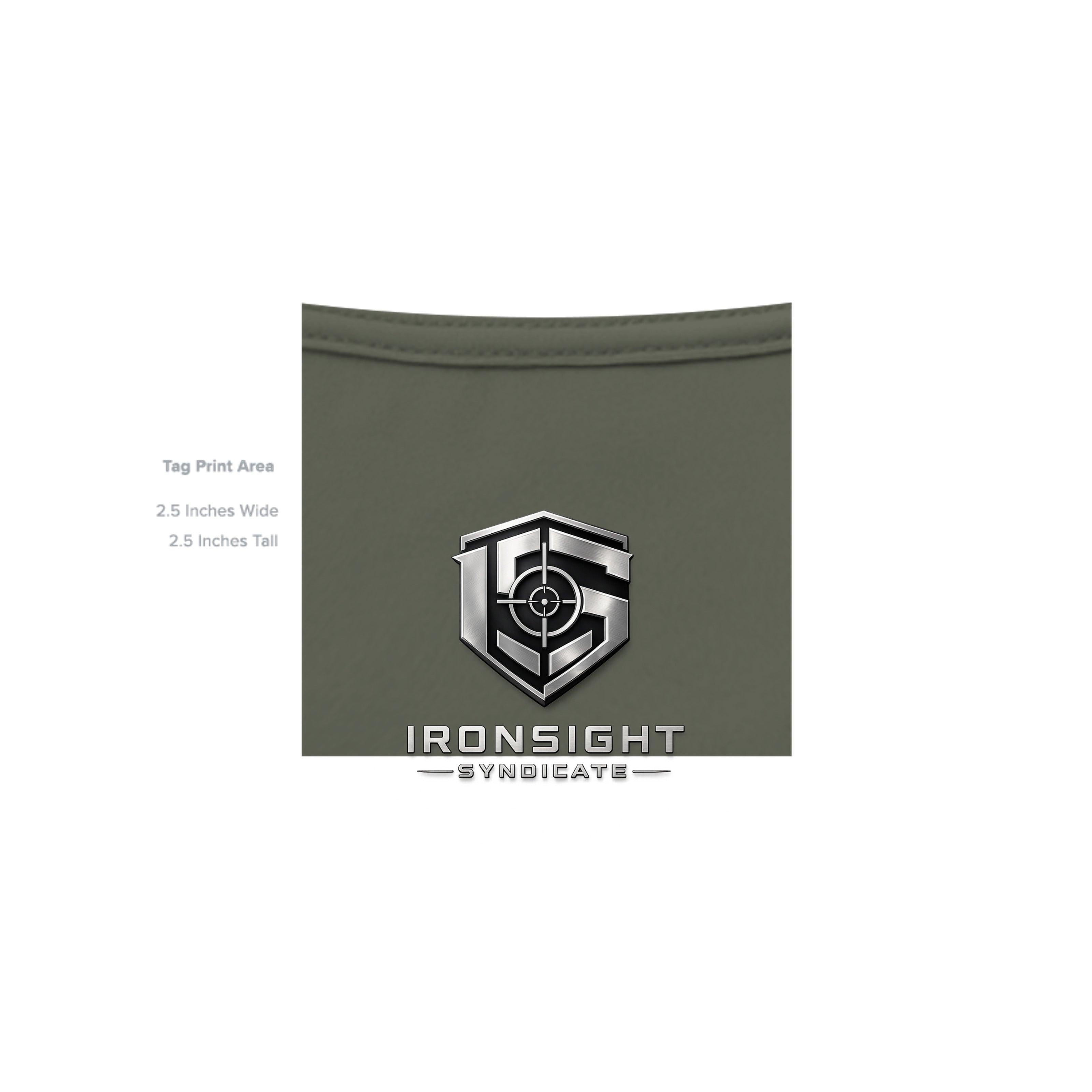 11CHARLIE Combat Mortar Badge T-Shirt - Dark Olive - Detail 4 | Ironsight Syndicate