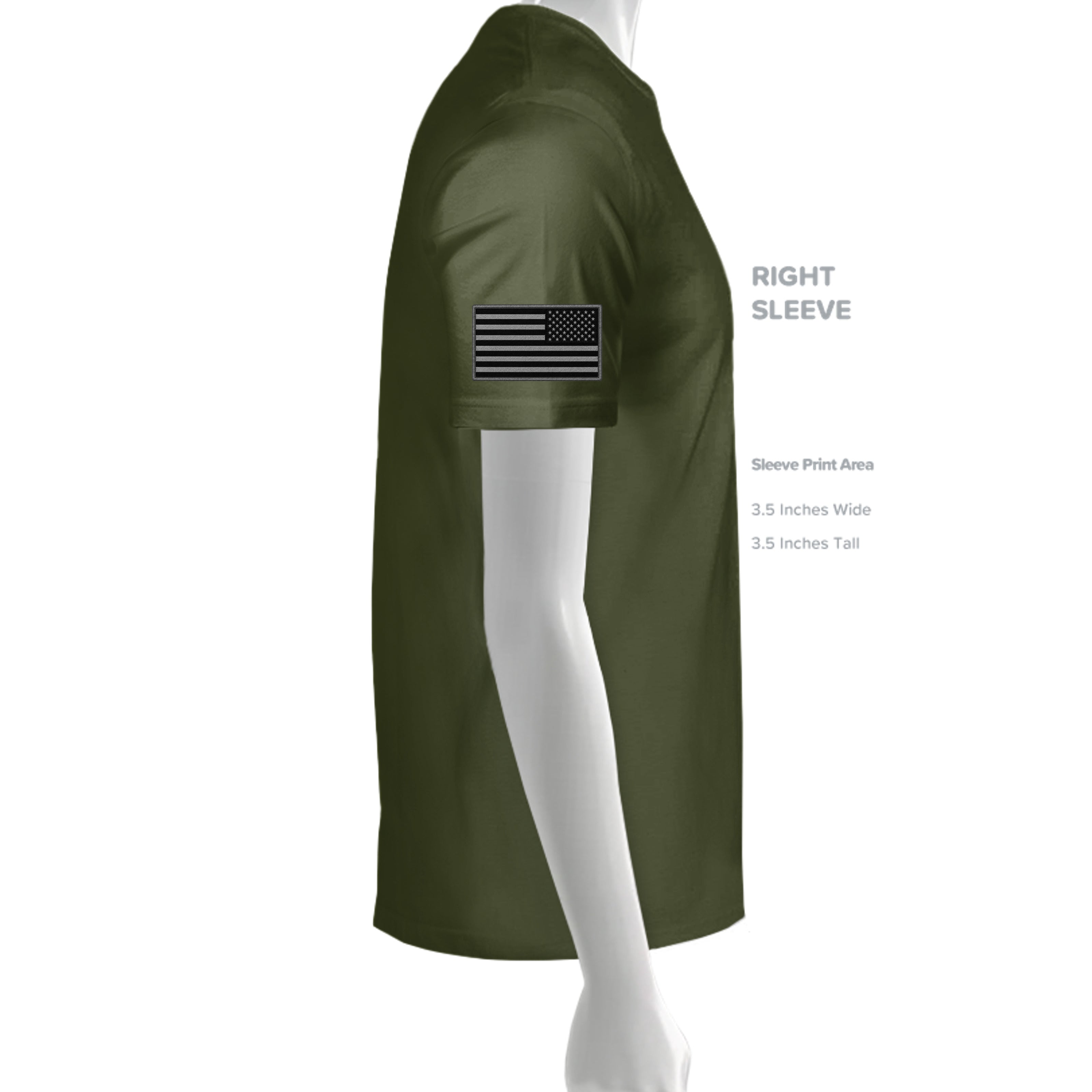 11CHARLIE Combat Mortar Badge T-Shirt - OLIVE - Detail 2 | Ironsight Syndicate