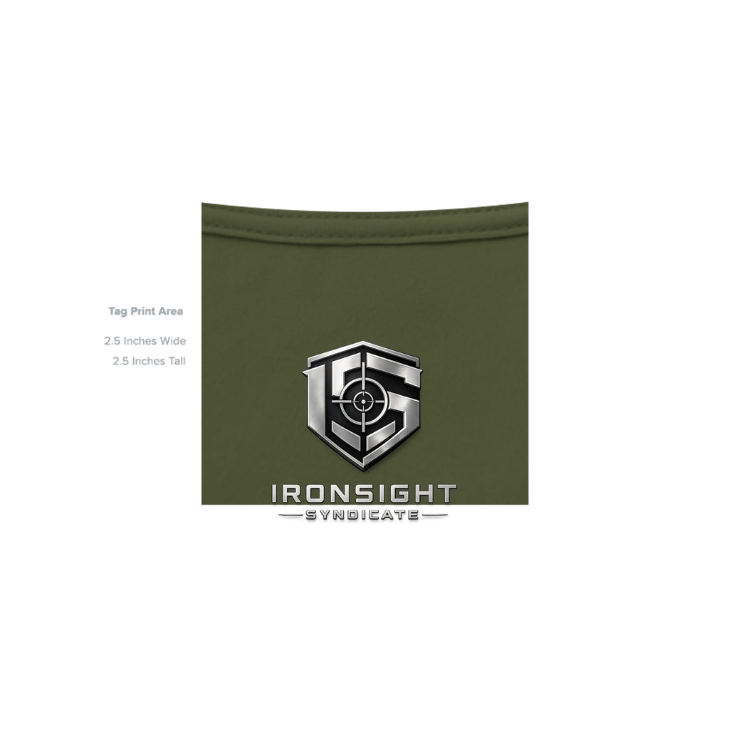 11CHARLIE Combat Mortar Badge T-Shirt - OLIVE - Detail 4 | Ironsight Syndicate