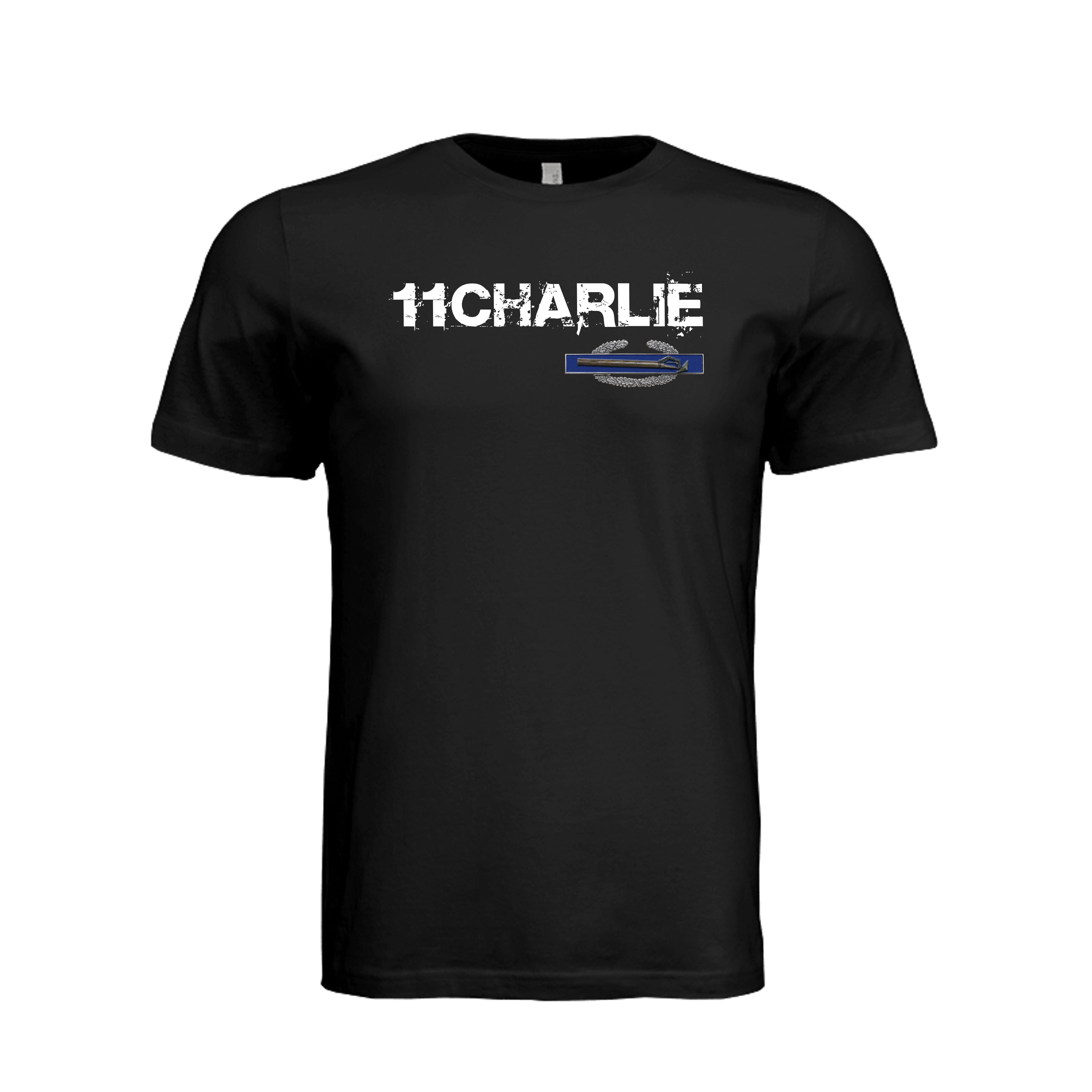 11CHARLIE Combat Mortar Badge T-Shirt - VINTAGE BLACK | Ironsight Syndicate