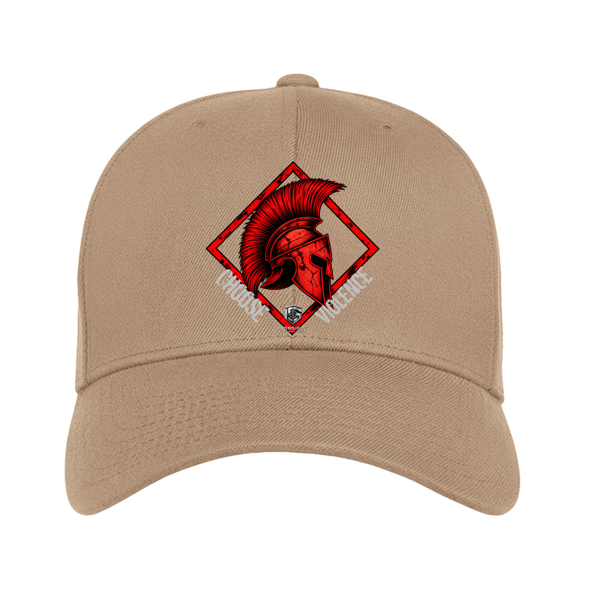Choose Violence Spartan Warrior Flexfit Hat - Khaki | Ironsight Syndicate