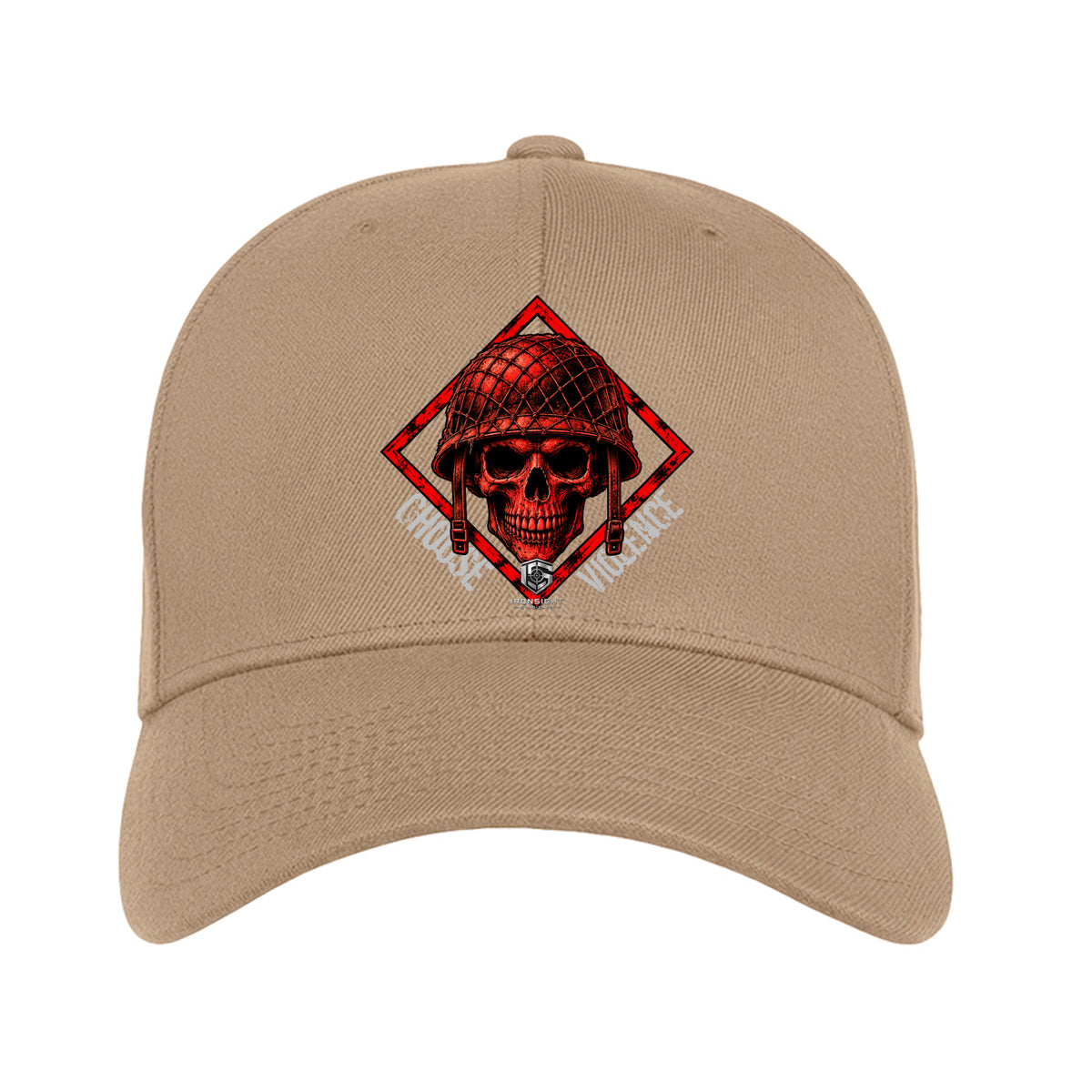 Choose Violence WWII Soldier Flexfit Hat - Khaki | Ironsight Syndicate