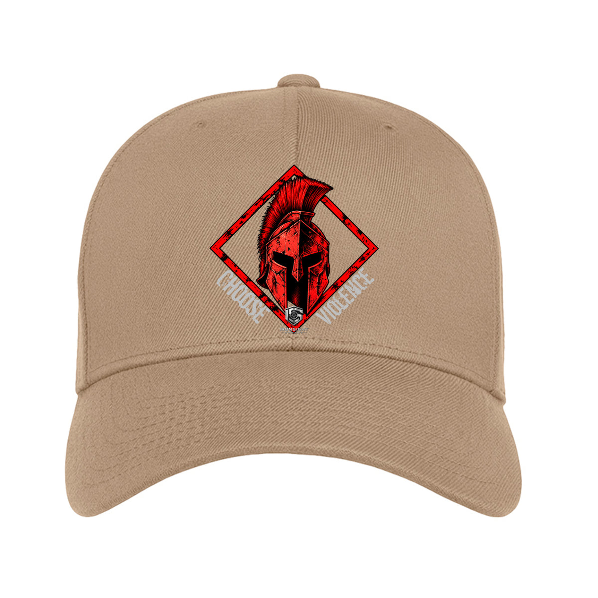 Choose Violence This is Sparta Flexfit Hat - Khaki | Ironsight Syndicate