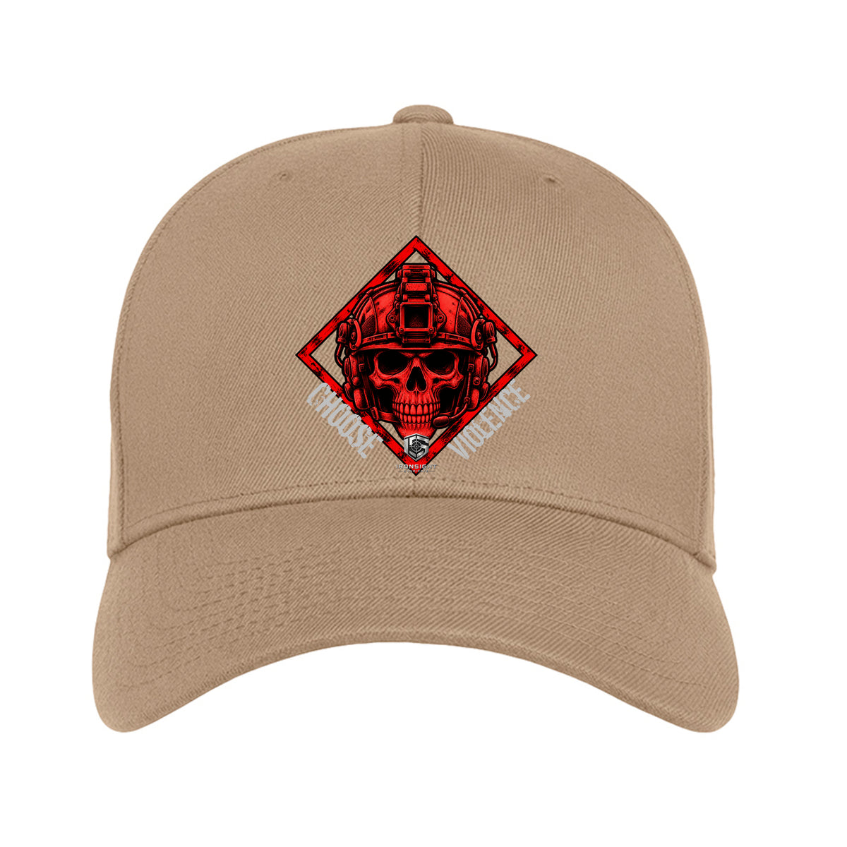 Choose Violence Modern Warrior Flexfit Hat - Khaki | Ironsight Syndicate