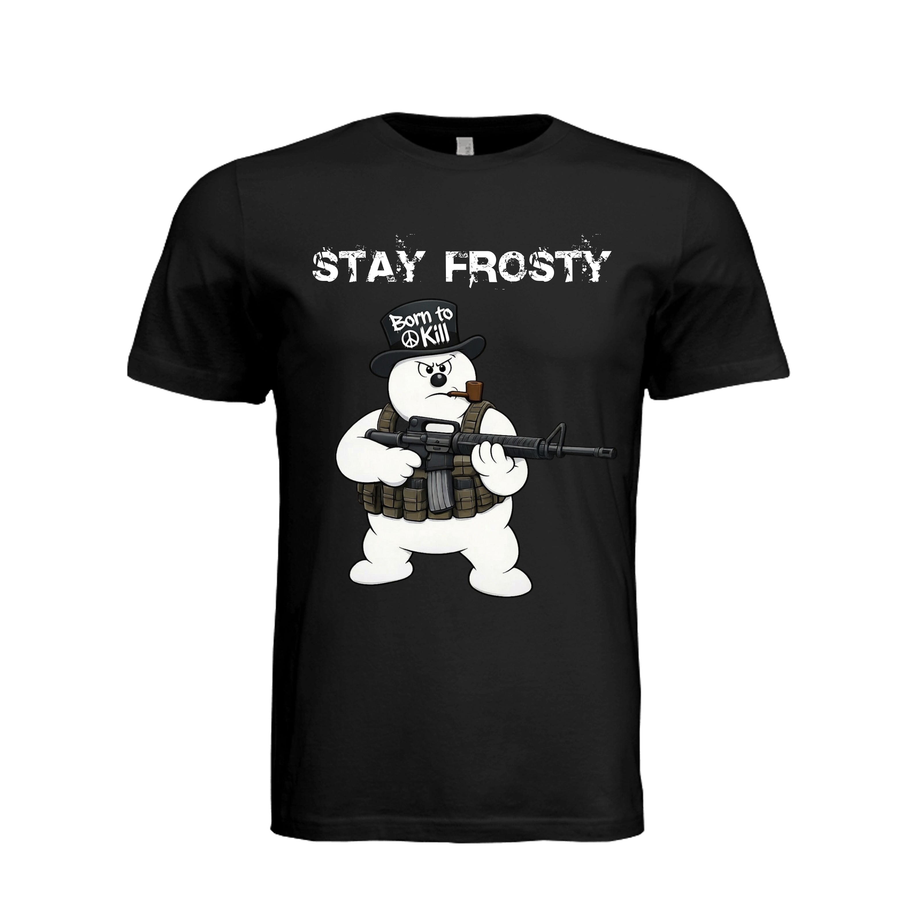 Stay Frosty T-Shirt - BLACK (Front) | Ironsight Syndicate