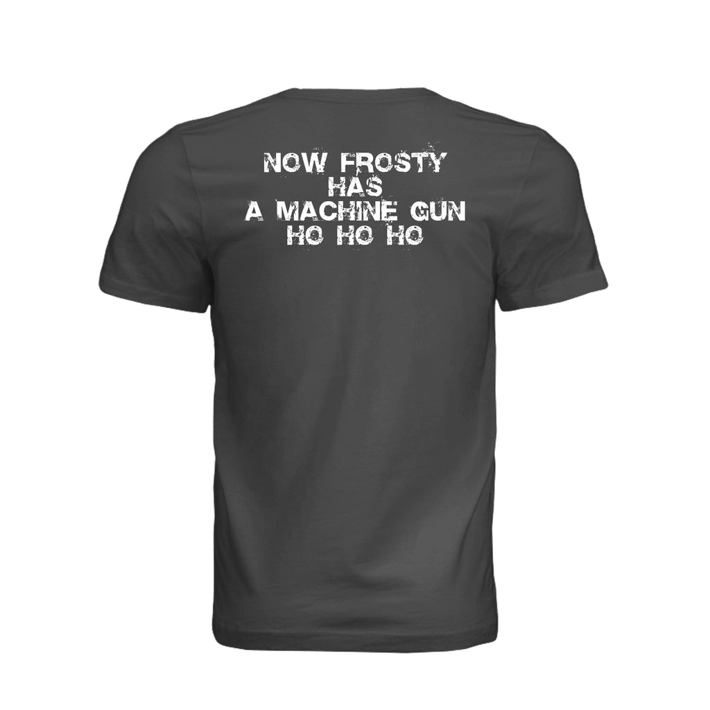 Stay Frosty Christmas Themed T-Shirt - DARK GREY - Detail 1 | Ironsight Syndicate