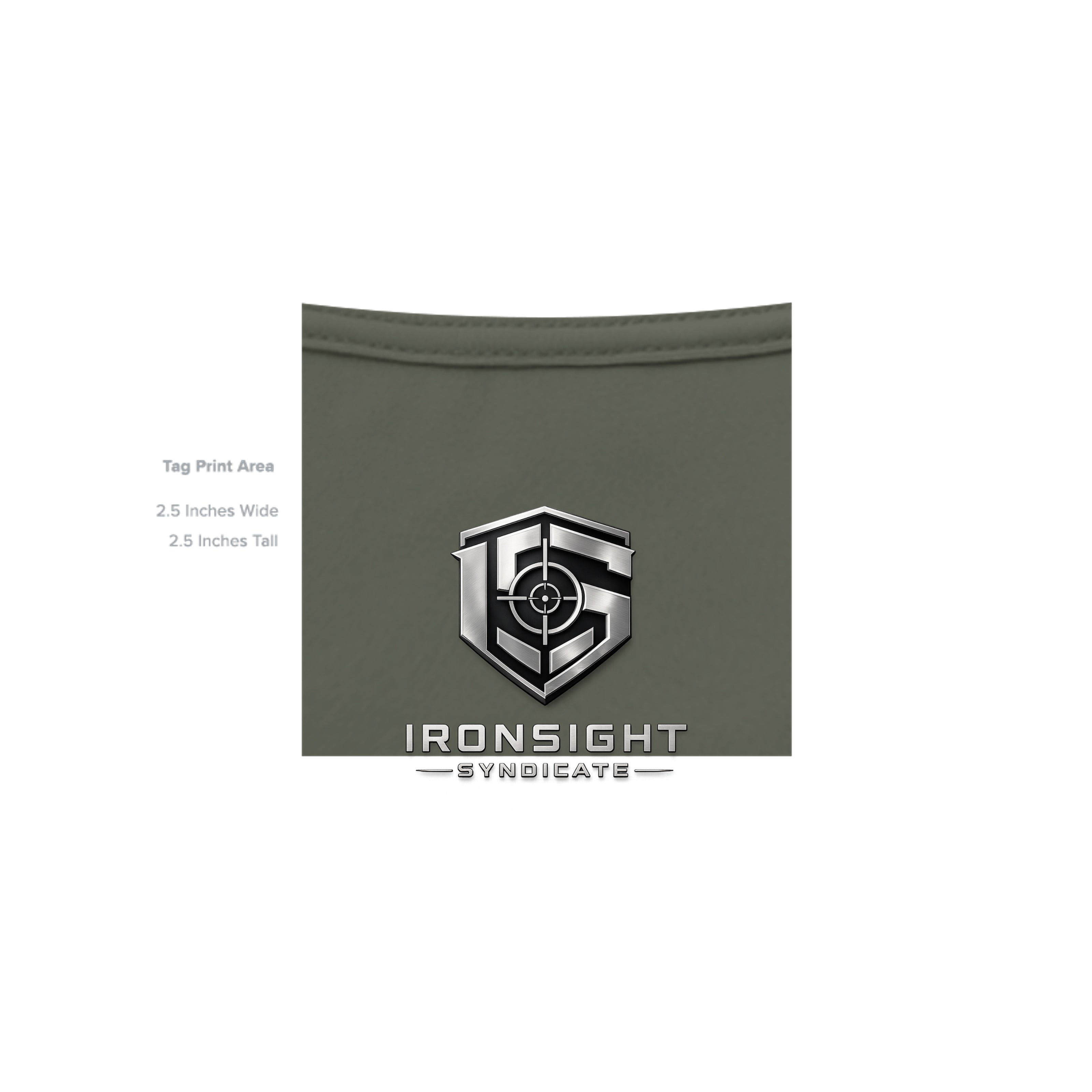 Stay Frosty Christmas Themed T-Shirt - Dark Olive - Detail 4 | Ironsight Syndicate