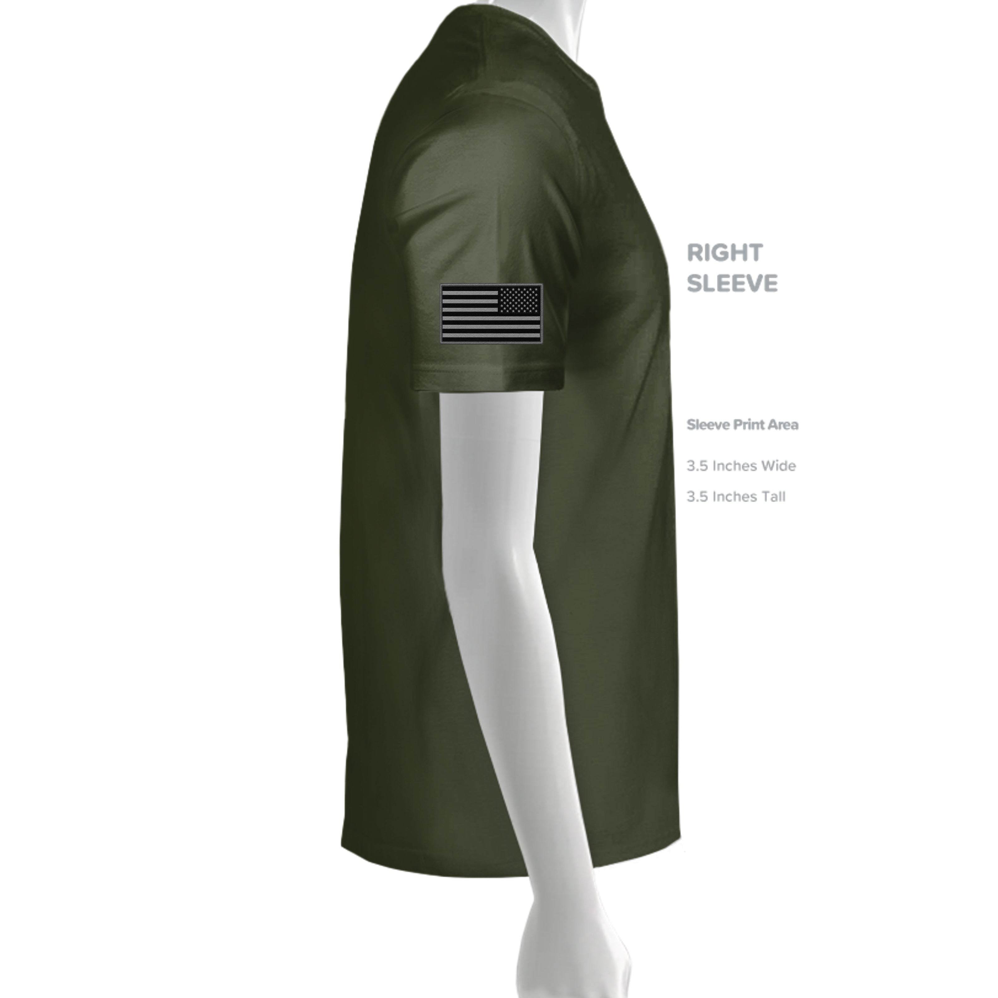Stay Frosty Christmas Themed T-Shirt - Military Green - Detail 2 | Ironsight Syndicate