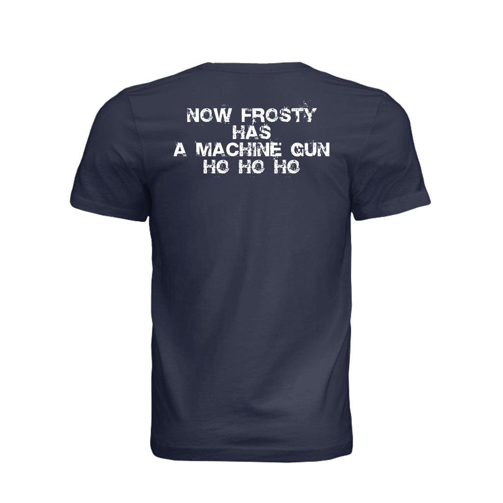 Stay Frosty Christmas Themed T-Shirt - NAVY - Detail 1 | Ironsight Syndicate