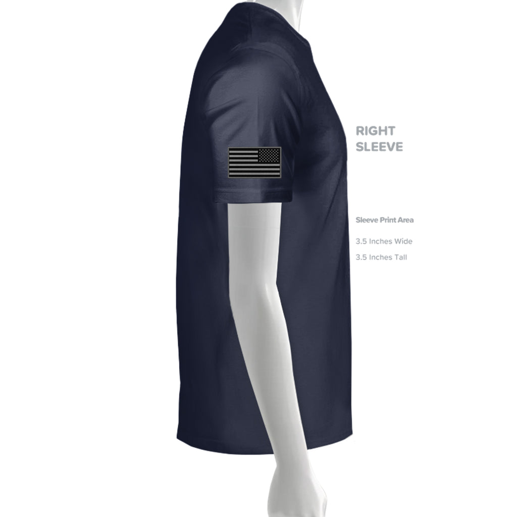 Stay Frosty Christmas Themed T-Shirt - NAVY - Detail 2 | Ironsight Syndicate