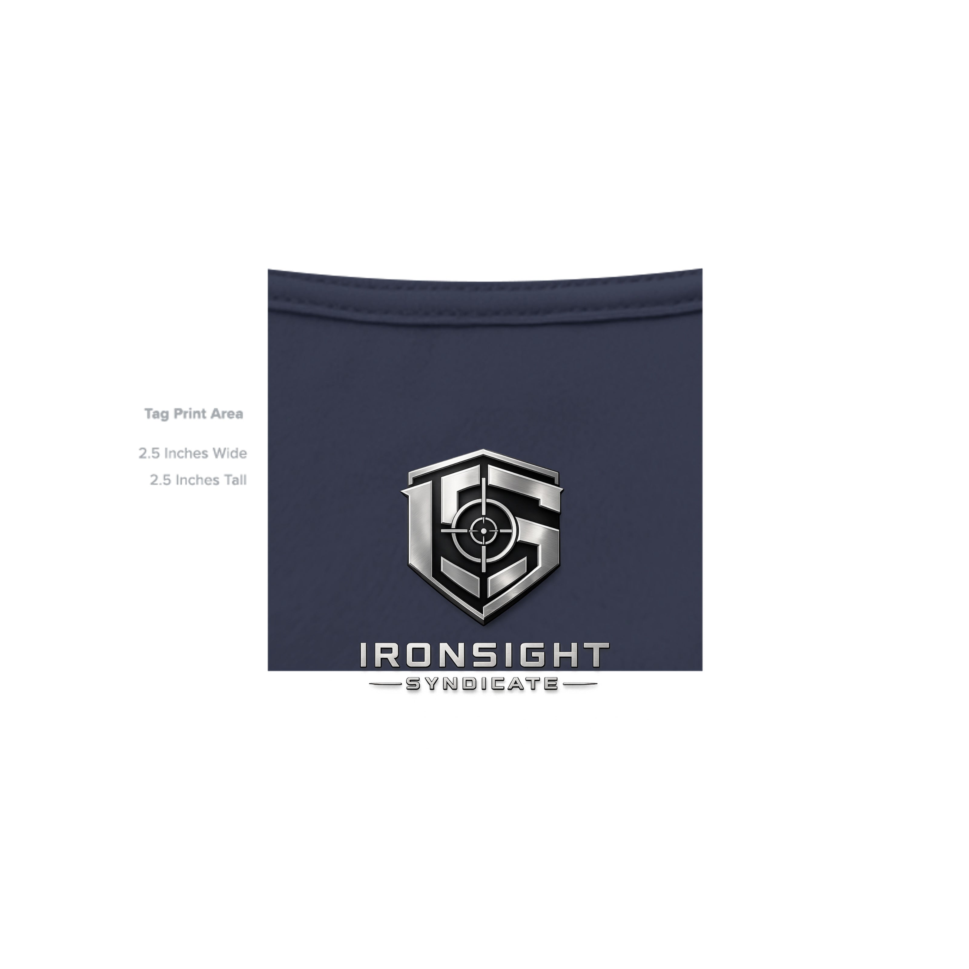 Stay Frosty Christmas Themed T-Shirt - NAVY - Detail 4 | Ironsight Syndicate