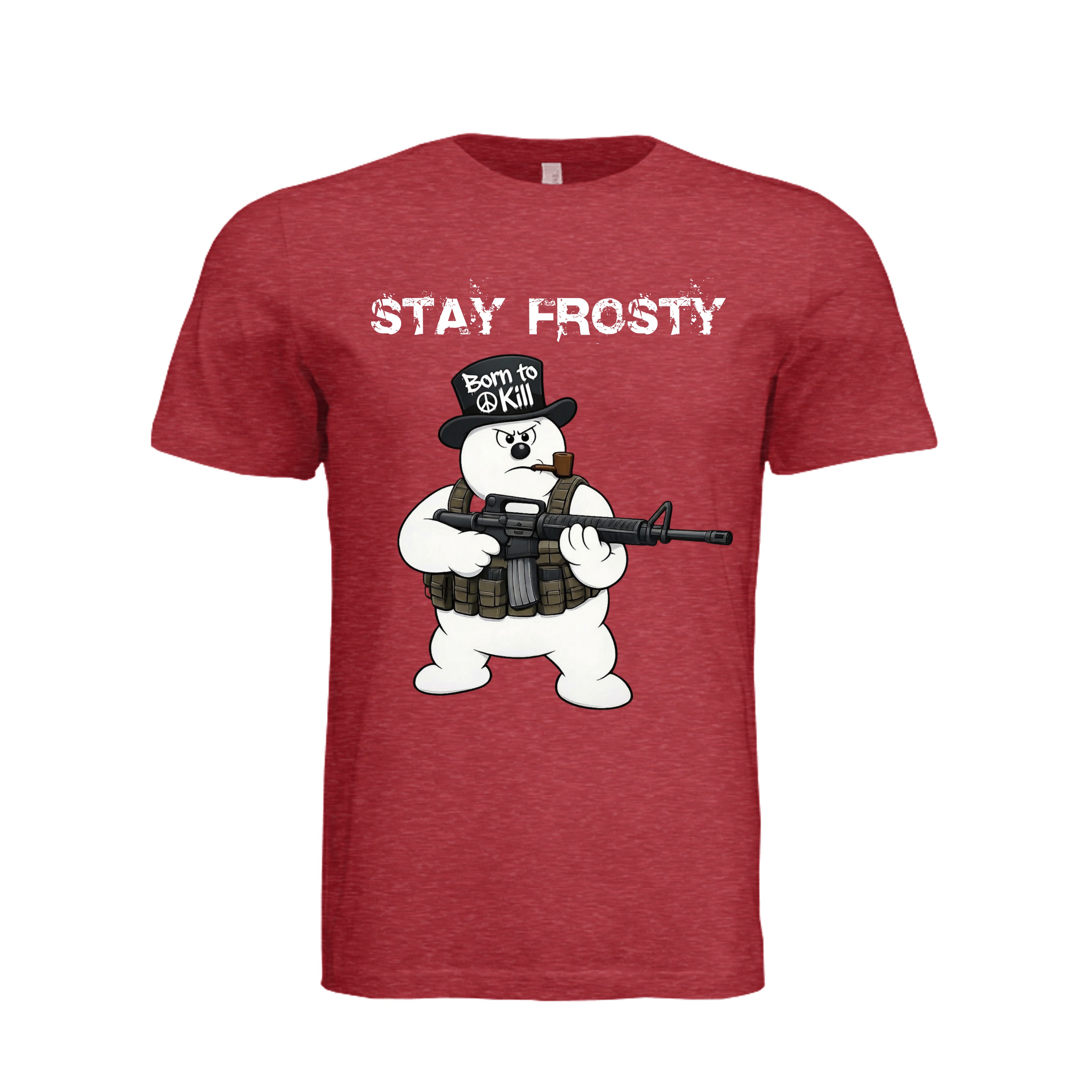 Stay Frosty T-Shirt - Vintage Red (Front) | Ironsight Syndicate