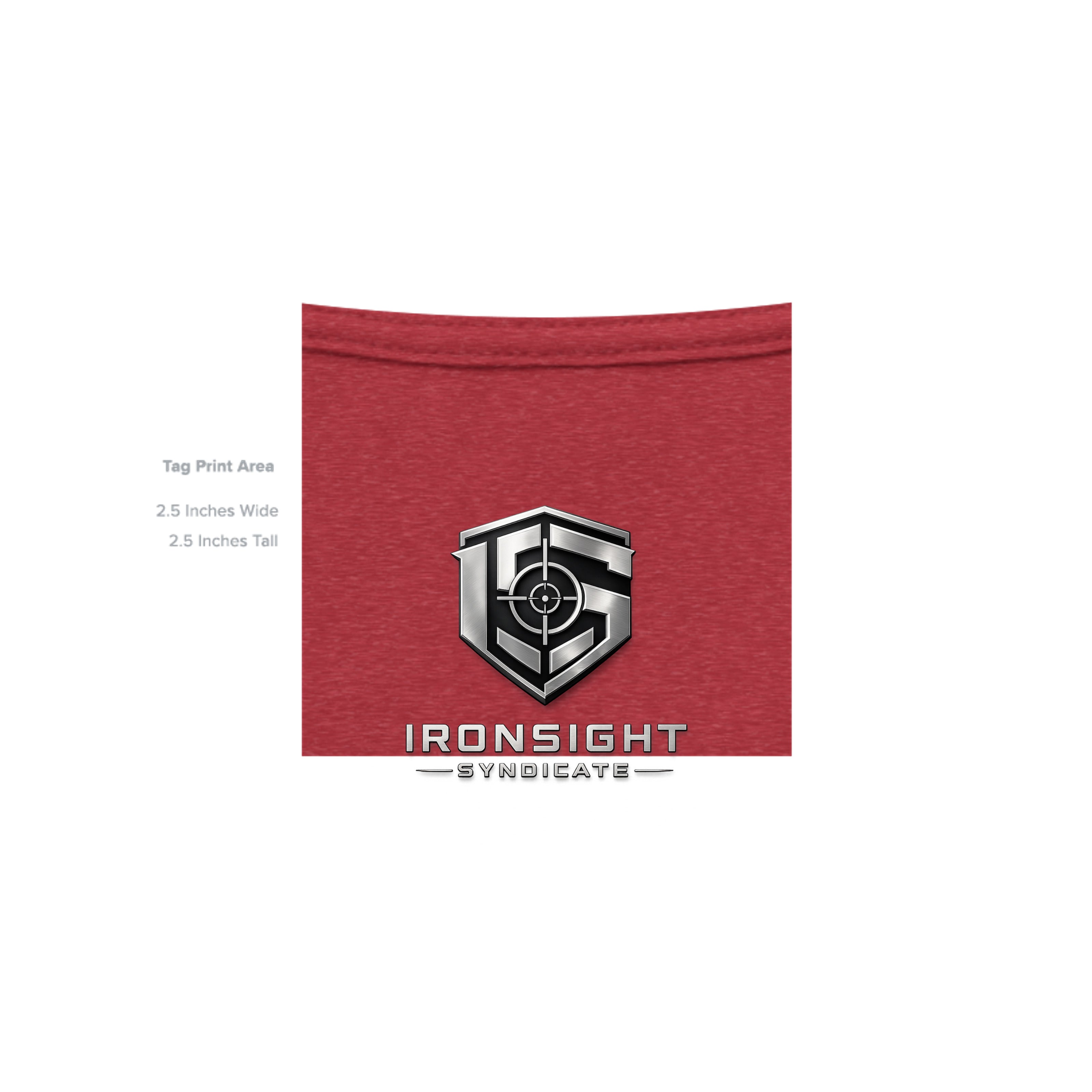Stay Frosty Christmas Themed T-Shirt - Vintage Red - Detail 4 | Ironsight Syndicate