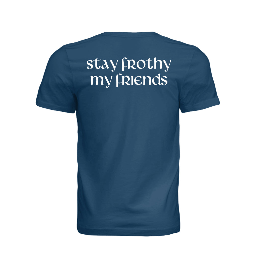 Stay Frothy Beer T-Shirt - Cool Blue - Detail 1 | Ironsight Syndicate