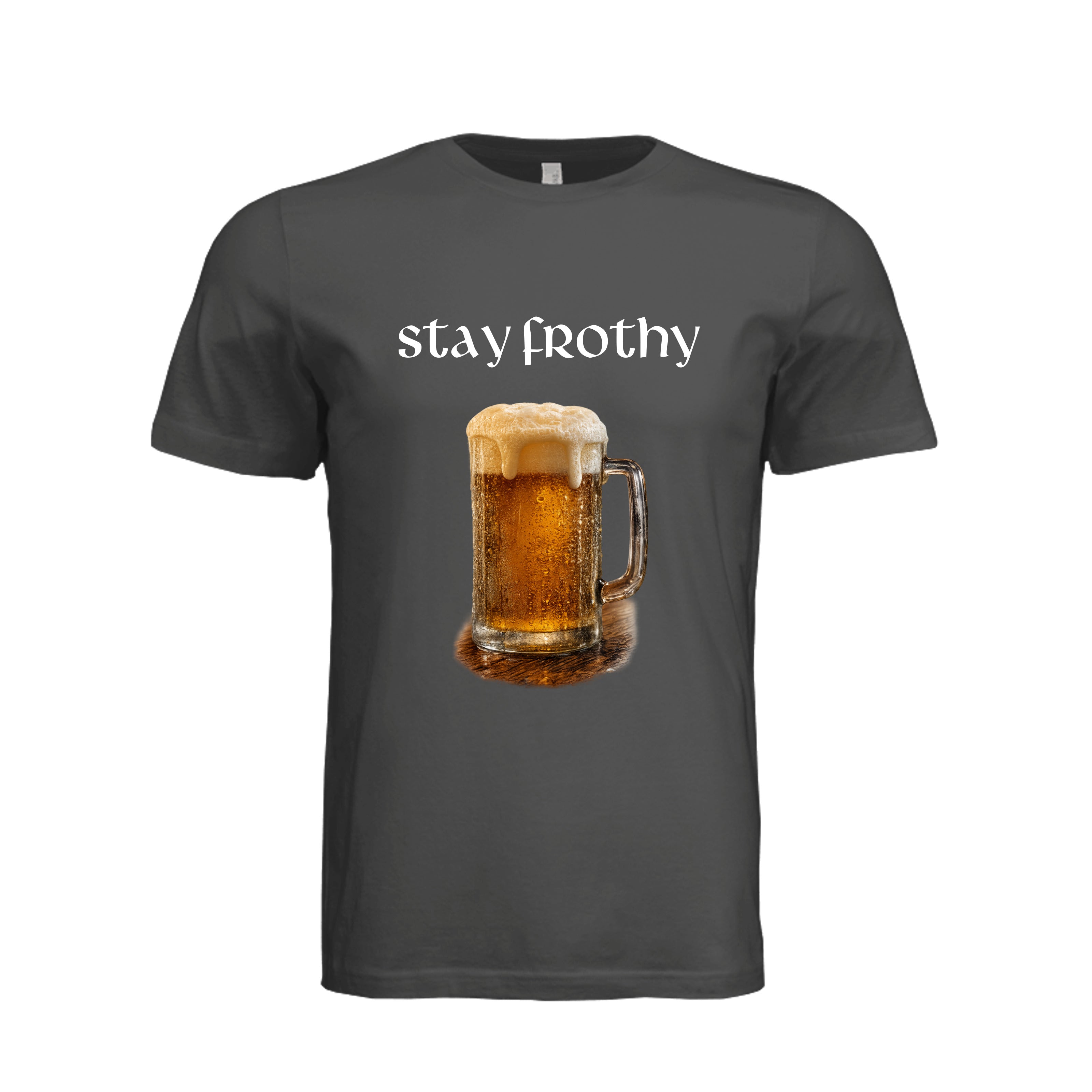 Stay Frothy Beer T-Shirt - DARK GREY | Ironsight Syndicate