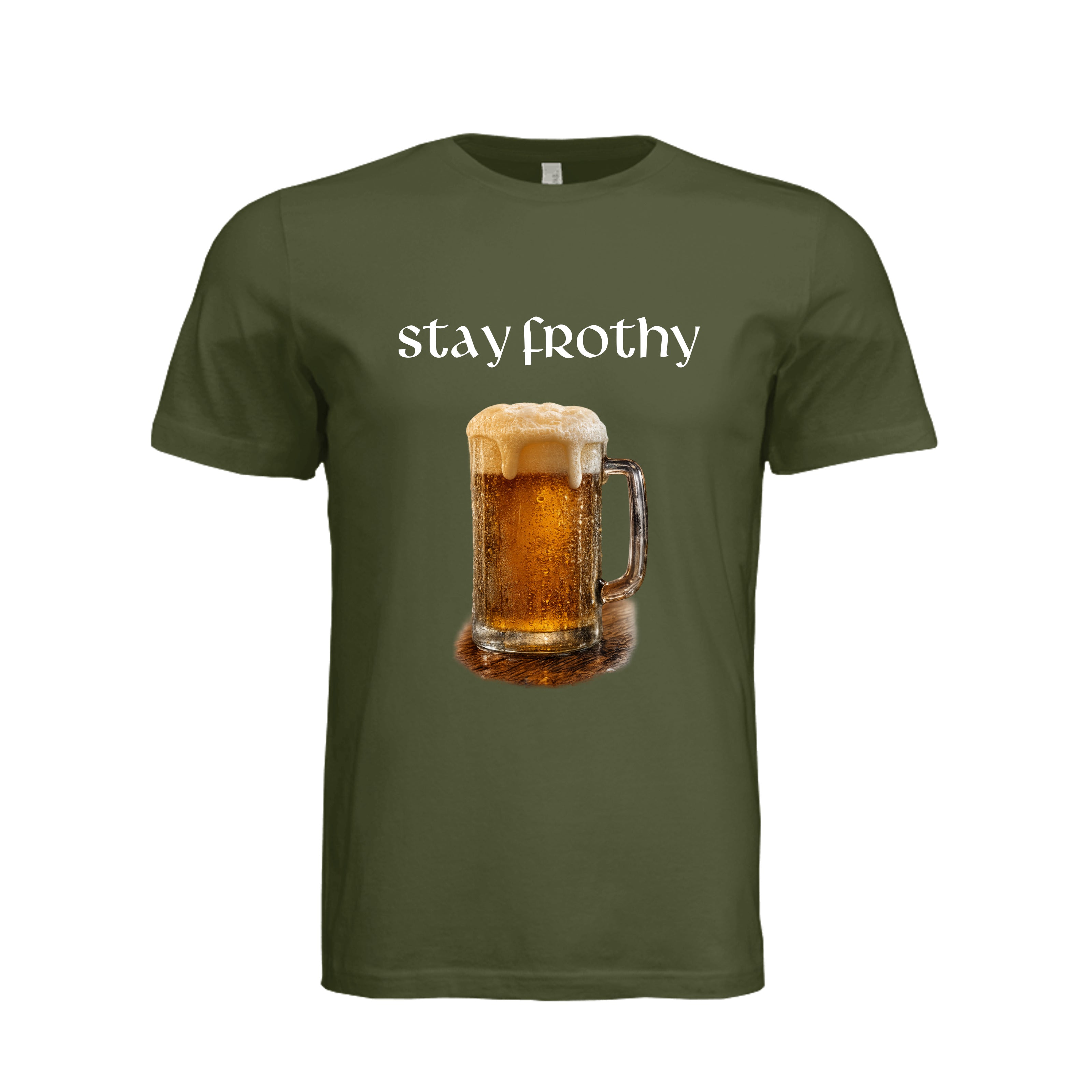 Stay Frothy Beer T-Shirt - OLIVE | Ironsight Syndicate