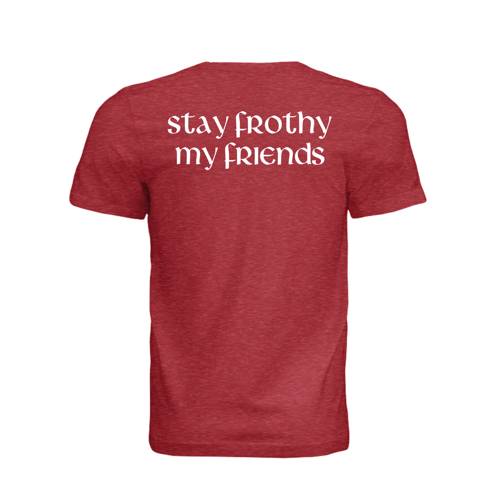 Stay Frothy Beer T-Shirt - Vintage Red - Detail 1 | Ironsight Syndicate