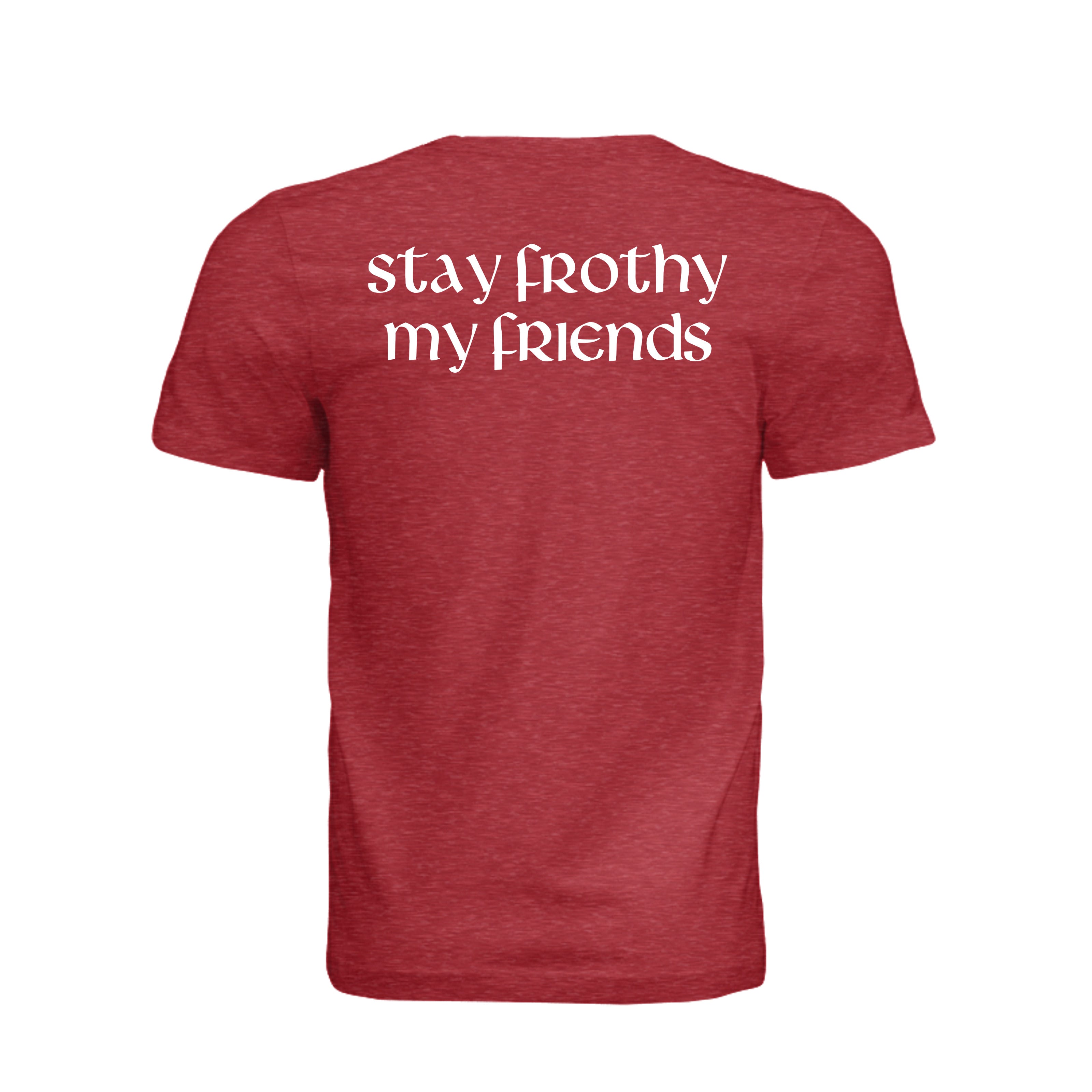 Stay Frothy Beer T-Shirt - Vintage Red - Detail 1 | Ironsight Syndicate