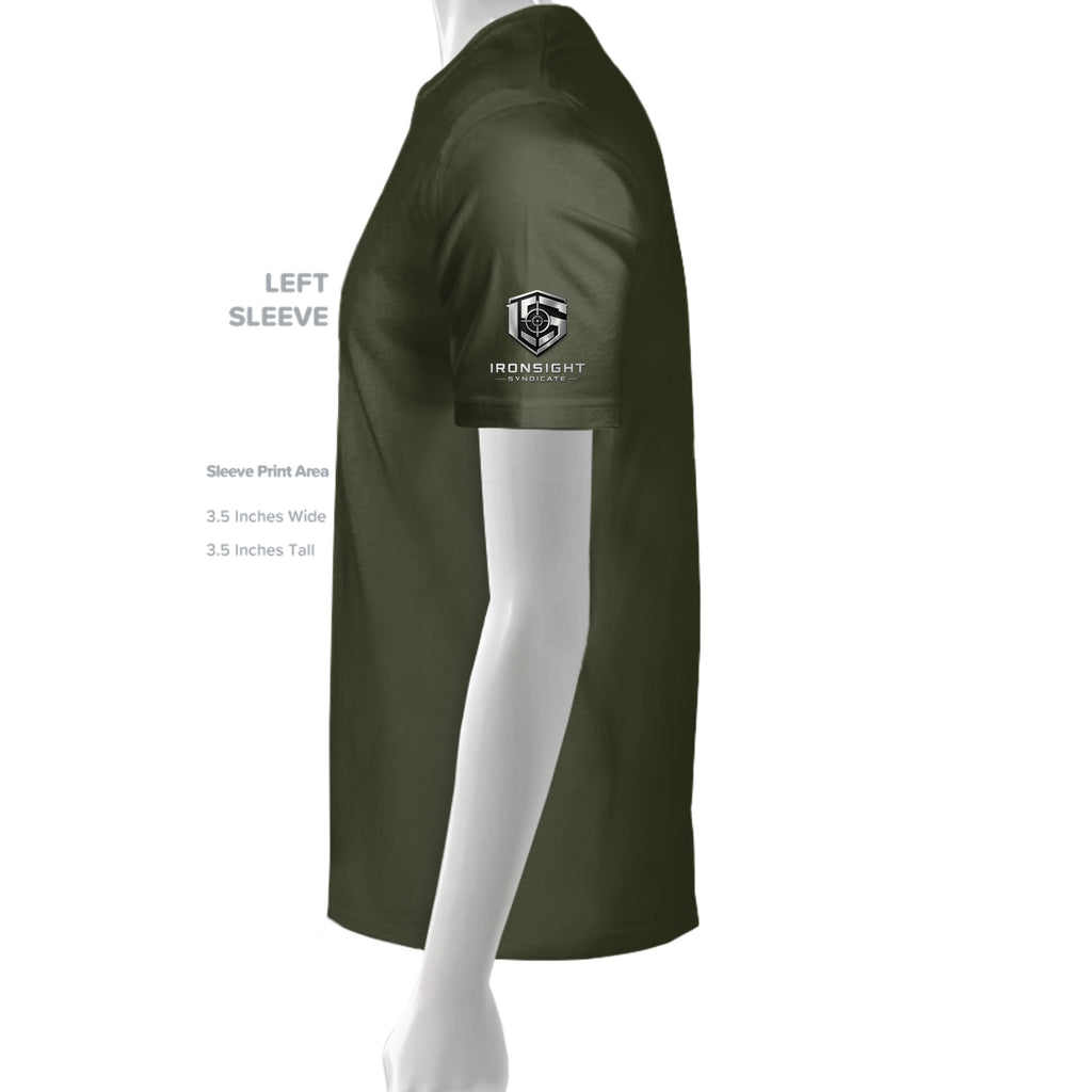 Death Card T-Shirt - Military Green - Detail 4 | Ironsight Syndicate