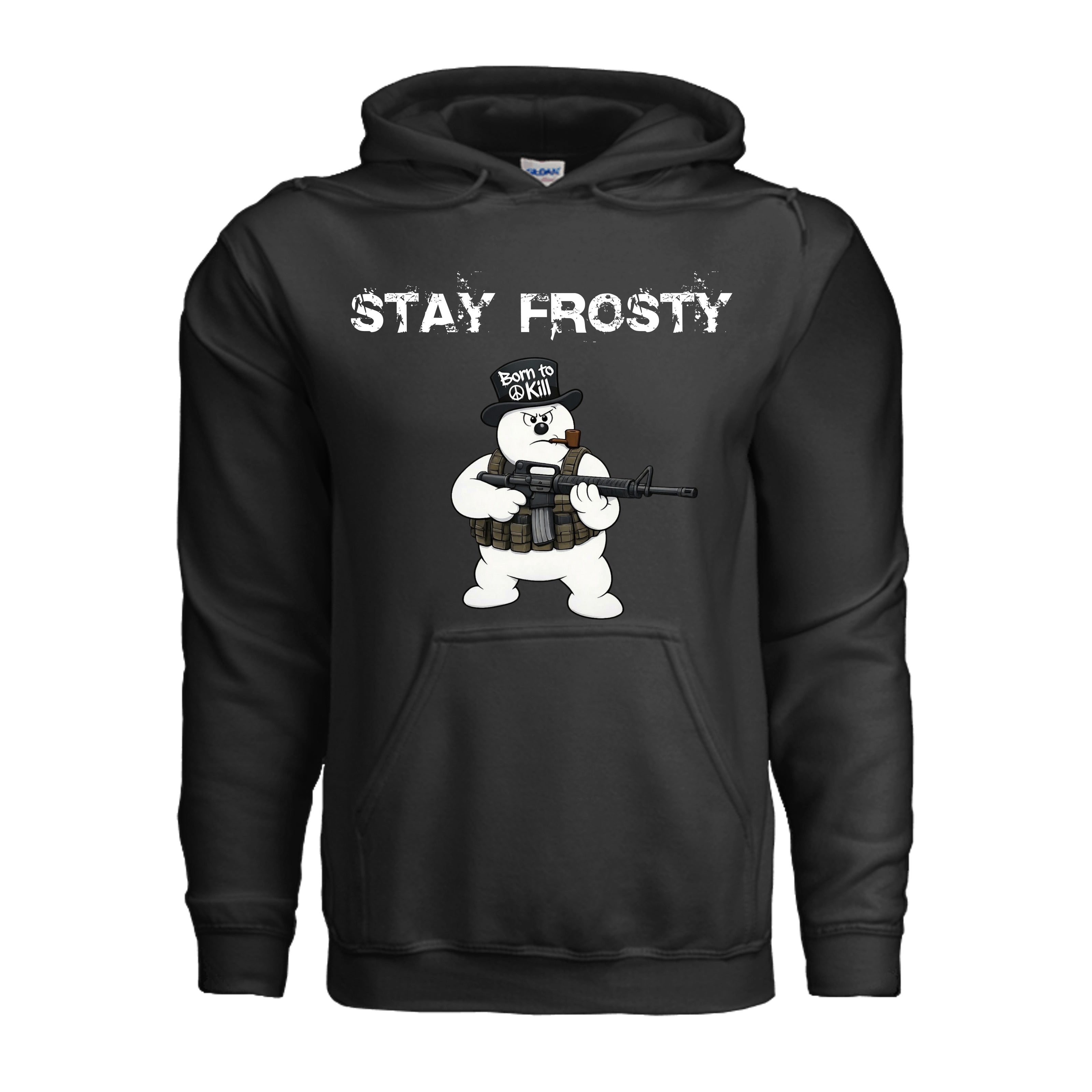 Stay Frosty Hoodie - BLACK (Front) | Ironsight Syndicate