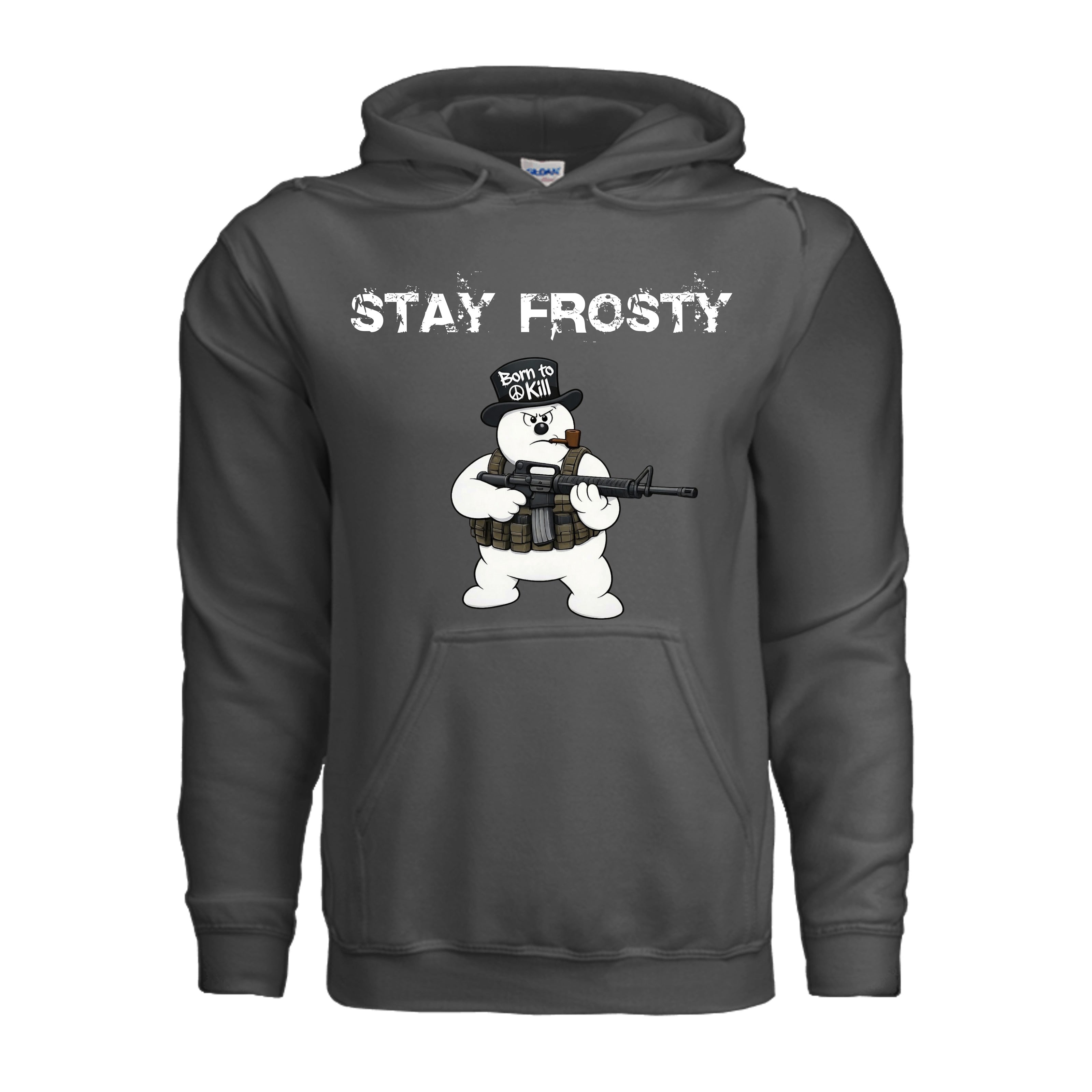 Stay Frosty Hoodie - CHARCOAL (Front) | Ironsight Syndicate
