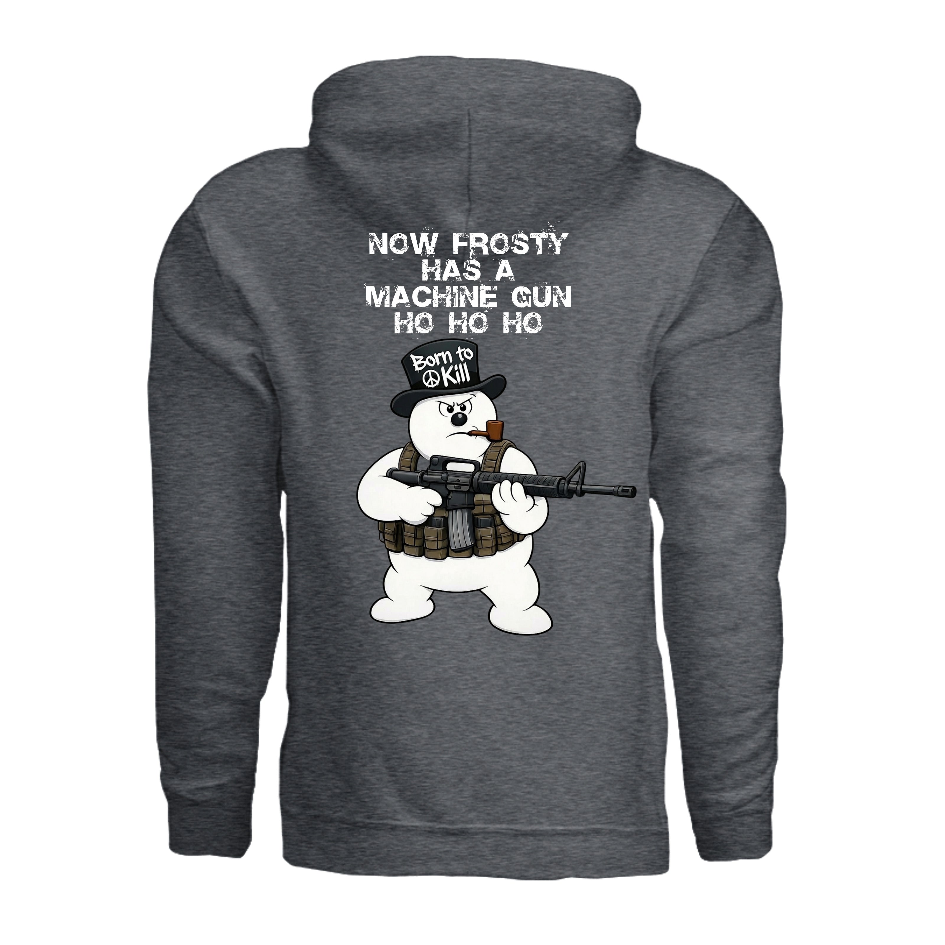 Stay Frosty Hoodie - DARK HEATHER (Back) | Ironsight Syndicate
