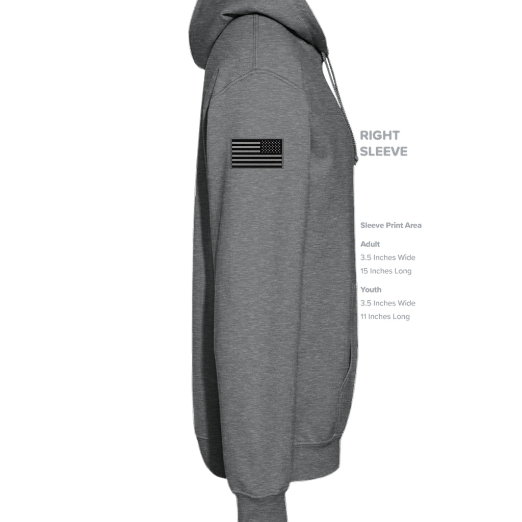 Stay Frosty Hoodie - Fan Charcoal Heather (Right Sleeve) | Ironsight Syndicate