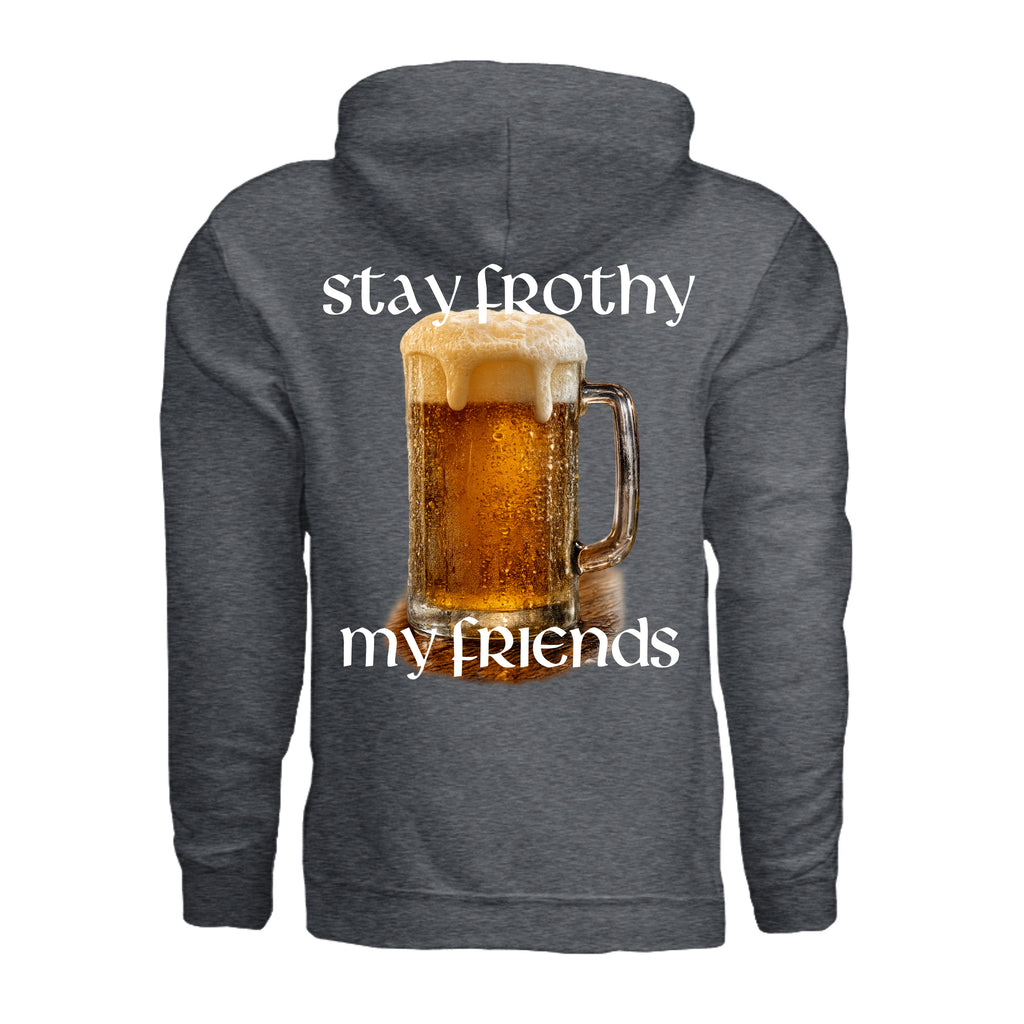 Stay Frothy Hoodie - DARK HEATHER - Detail 1 | Ironsight Syndicate
