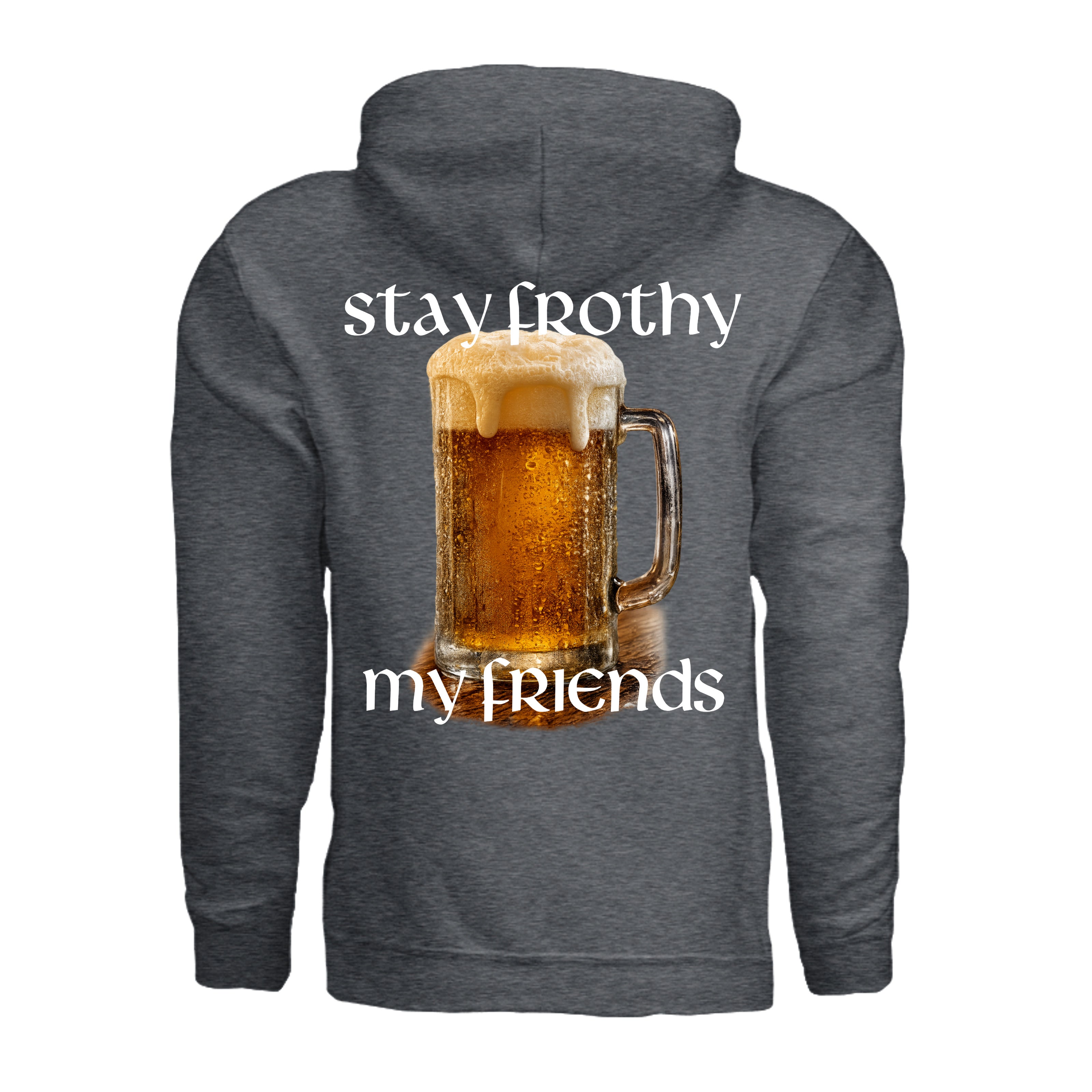 Stay Frothy Hoodie - DARK HEATHER - Detail 1 | Ironsight Syndicate