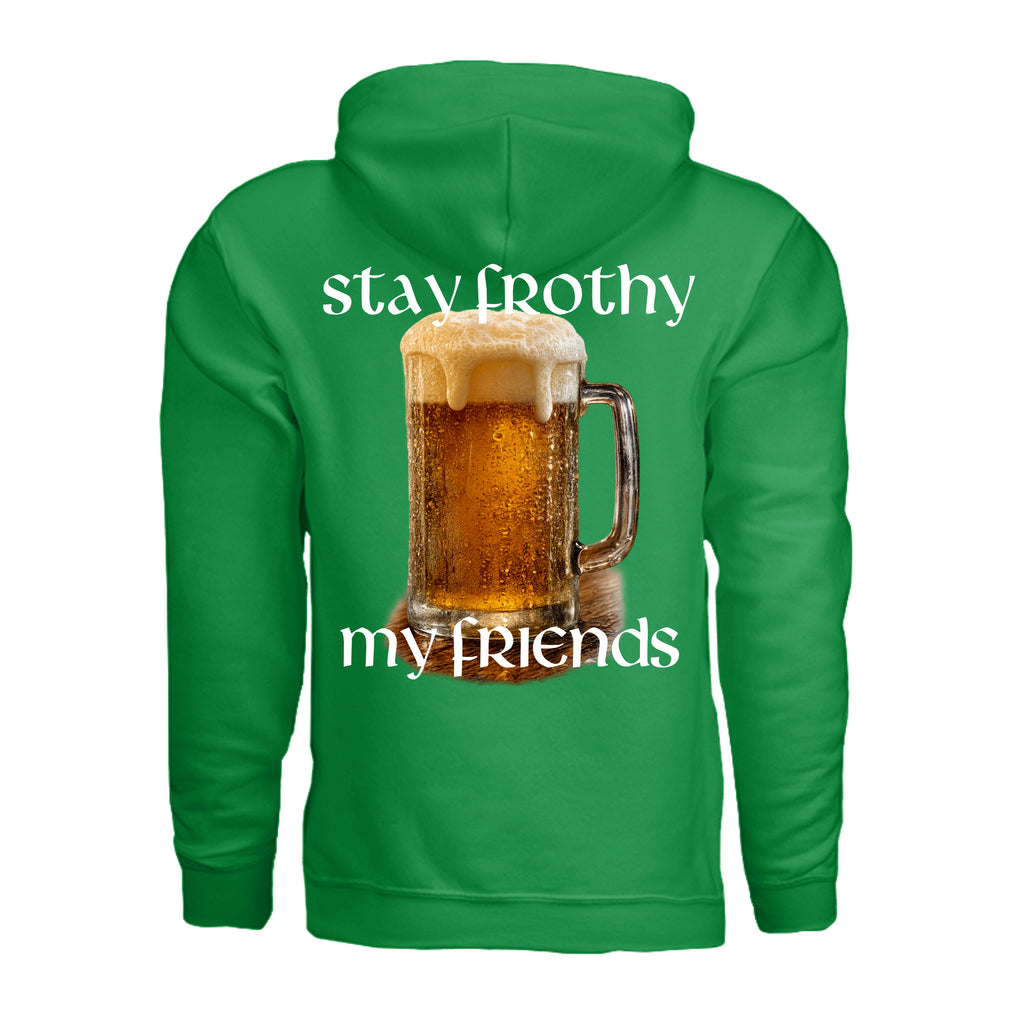 Stay Frothy Hoodie - IRISH GREEN - Detail 1 | Ironsight Syndicate