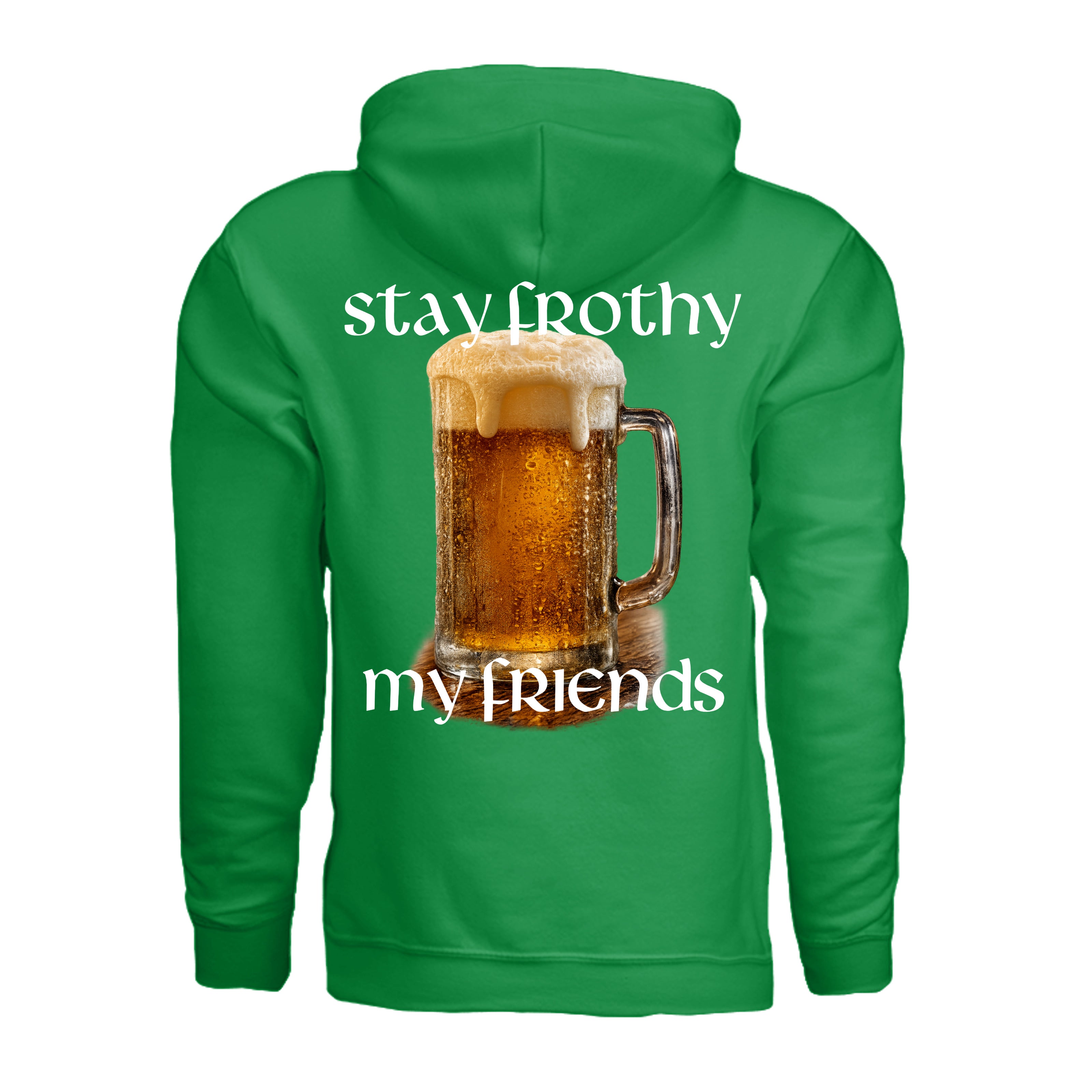 Stay Frothy Hoodie - IRISH GREEN - Detail 1 | Ironsight Syndicate