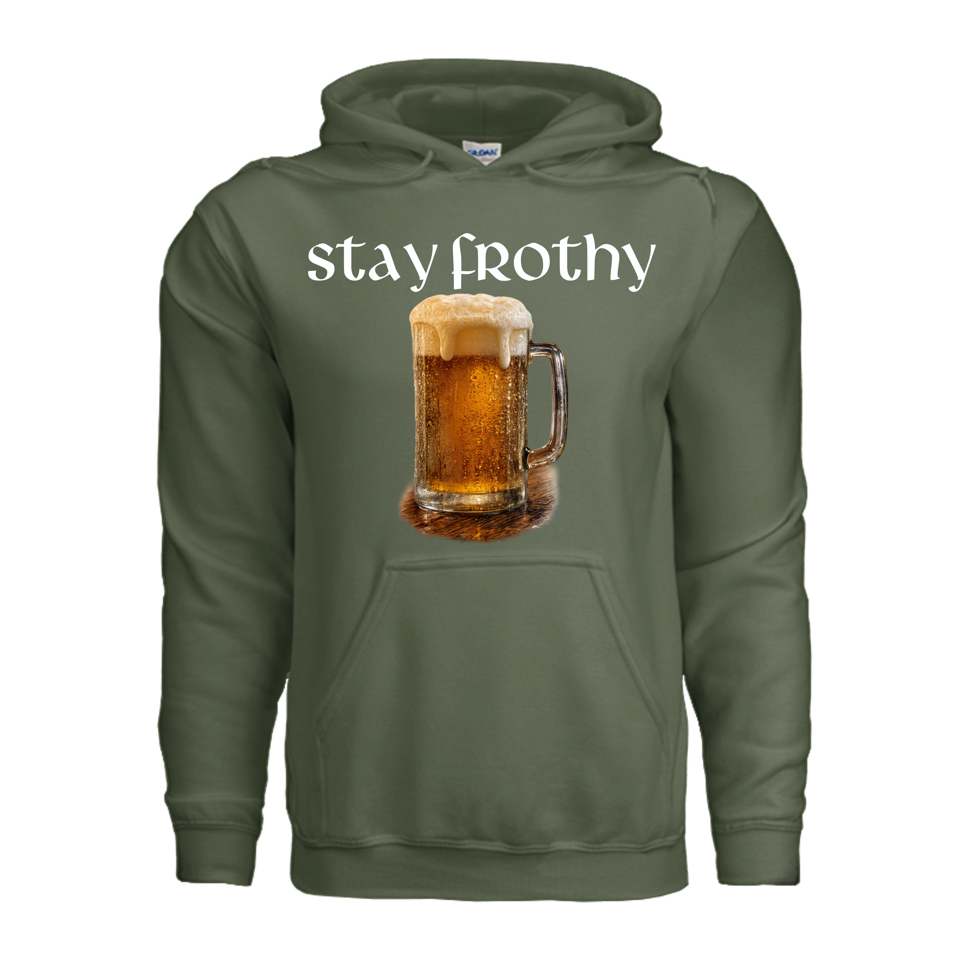Stay Frothy Hoodie - MILITARY GREEN | Ironsight Syndicate