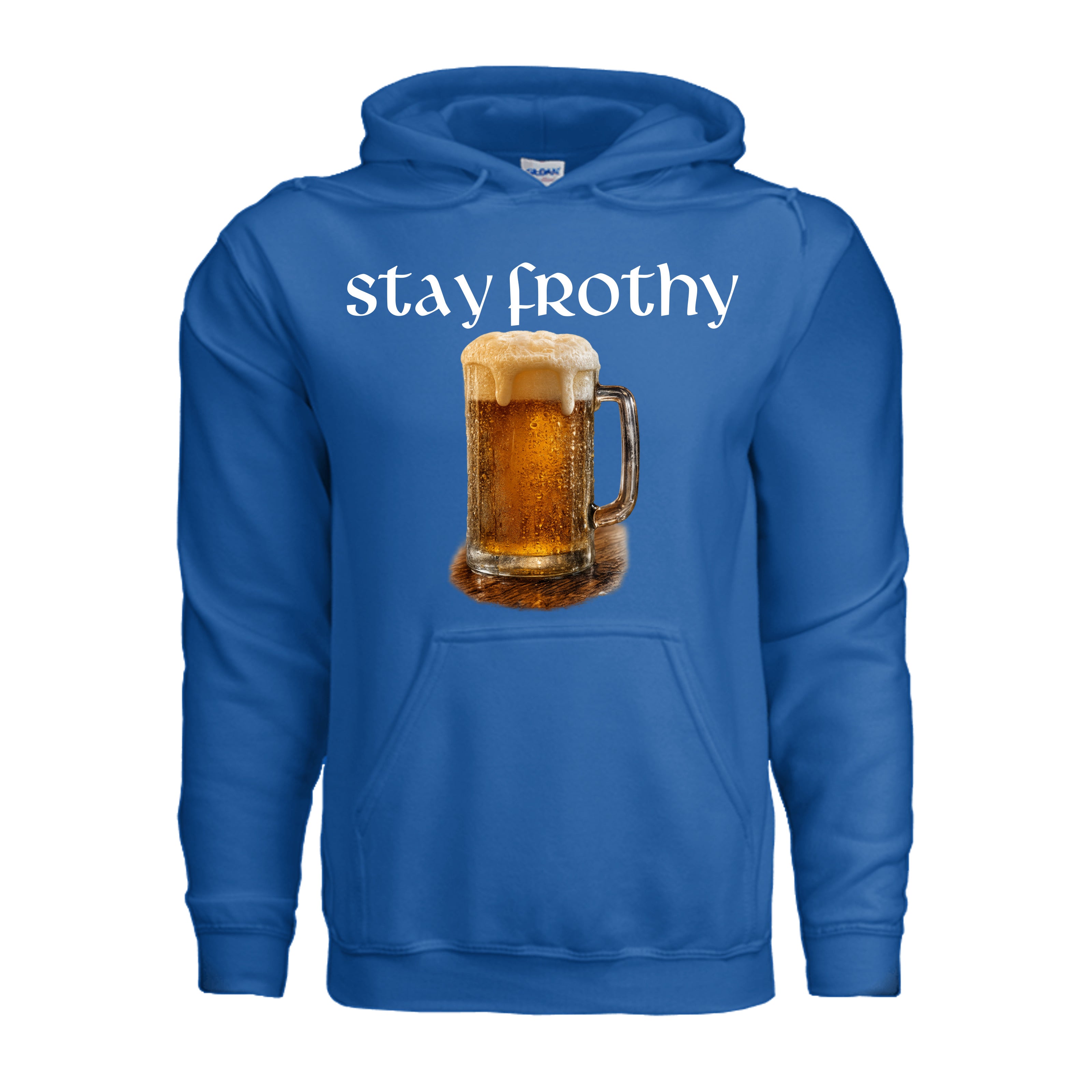 Stay Frothy Hoodie - Neon Blue | Ironsight Syndicate