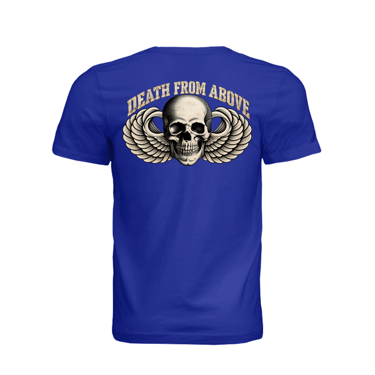Airborne Death From Above T-Shirt - Team Navy (Back) | Ironsight Syndicate