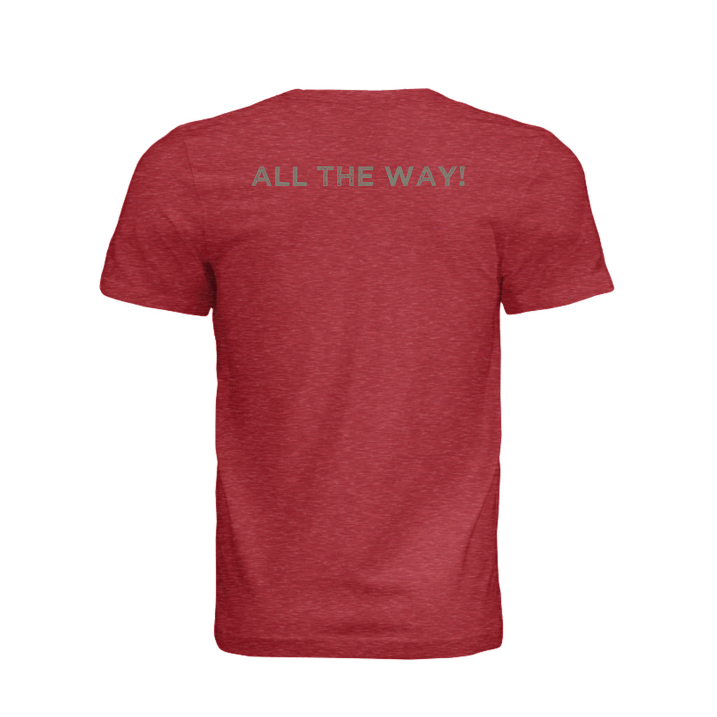 Airborne All the Way T-Shirt - Vintage Red (Back) | Ironsight Syndicate