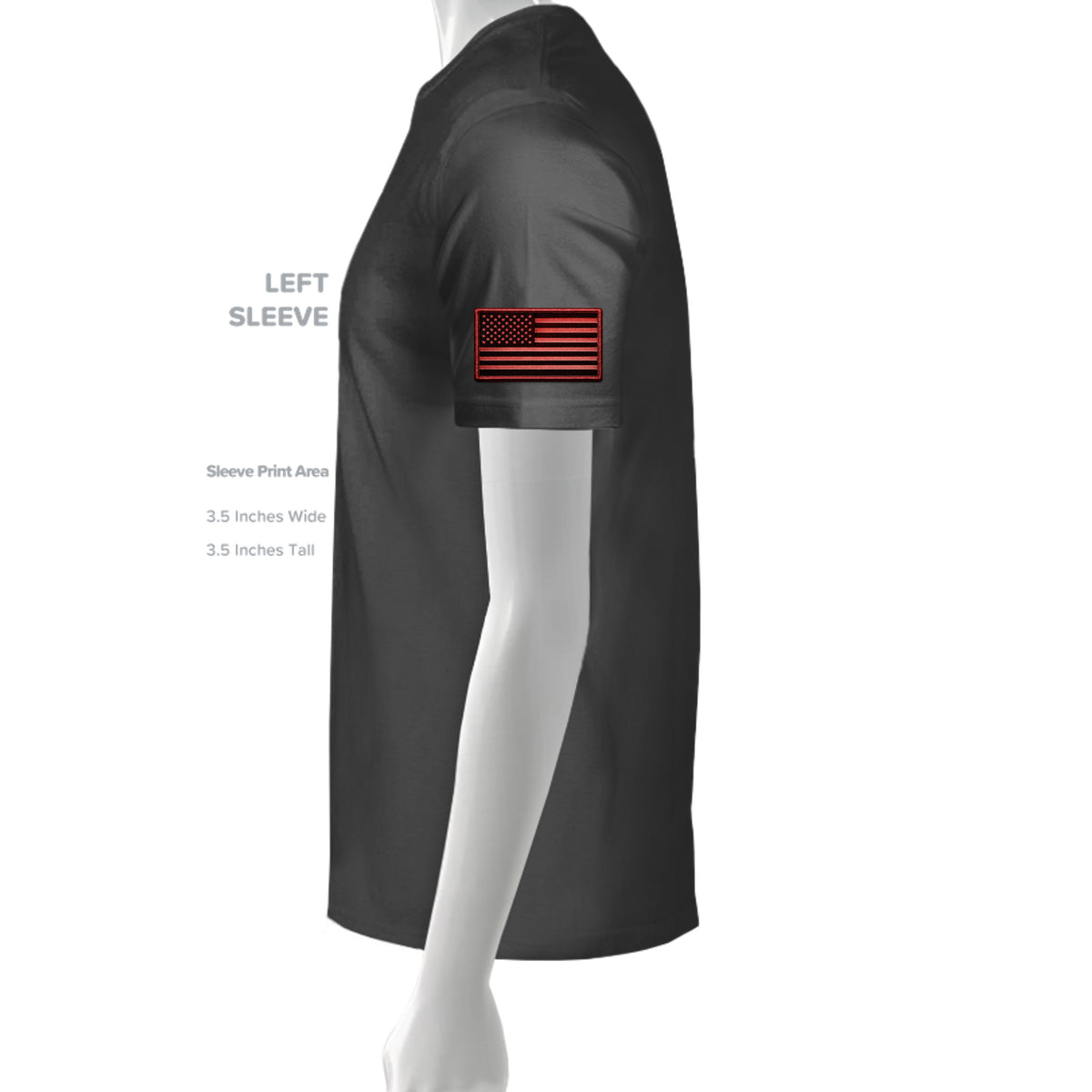 Airborne Death From Above T-Shirt (Red) - Dark Grey (Left Sleeve) | Ironsight Syndicate