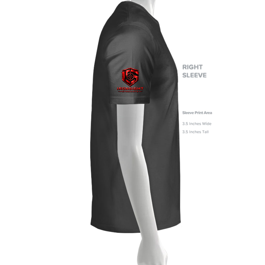 Airborne Death From Above T-Shirt (Red) - Dark Grey (Right Sleeve) | Ironsight Syndicate