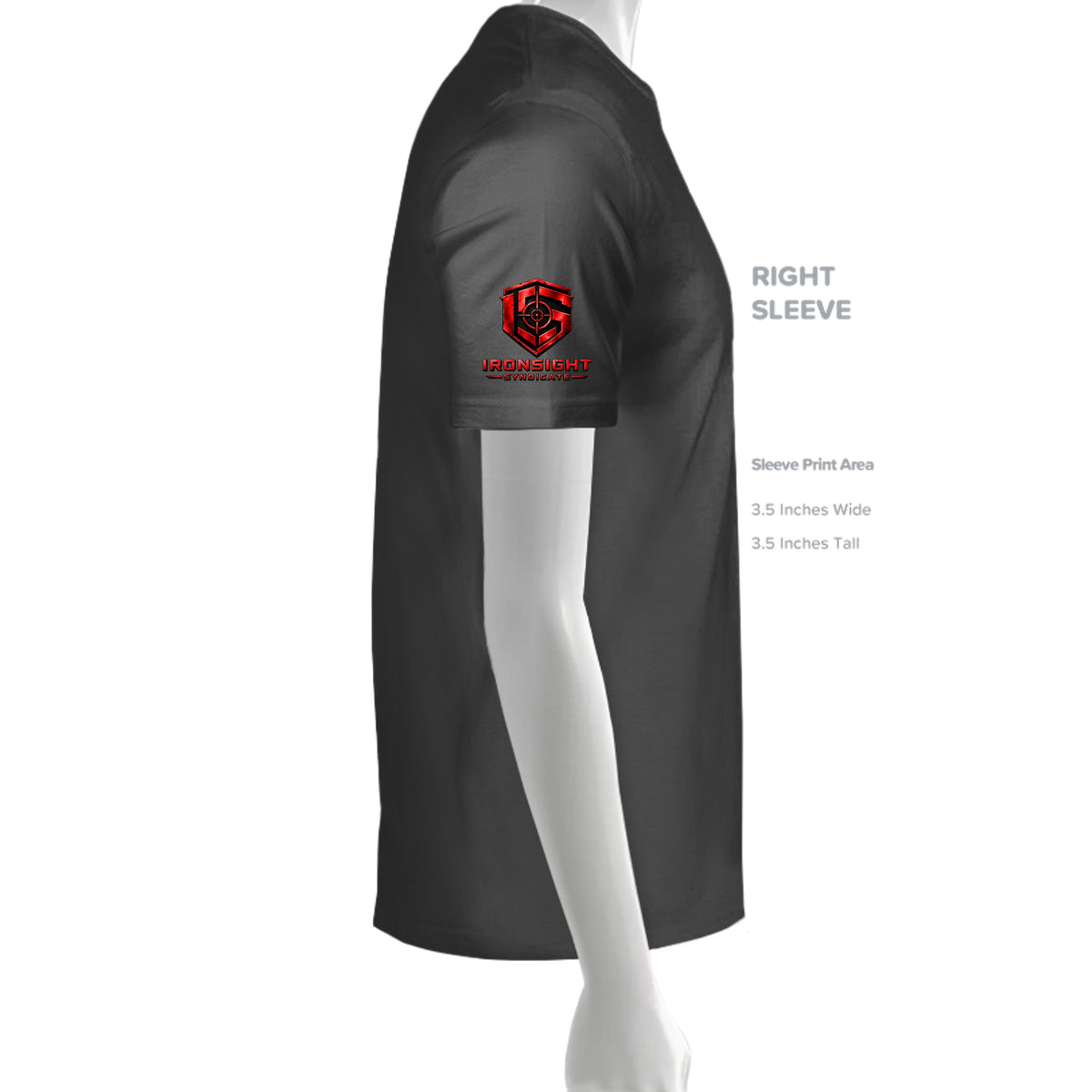 Airborne Death From Above T-Shirt (Red) - Dark Grey (Right Sleeve) | Ironsight Syndicate