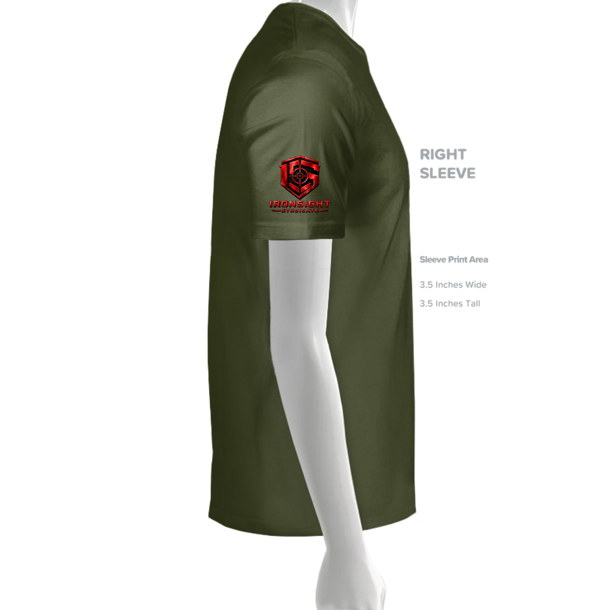 Airborne Death From Above T-Shirt (Red) - Olive (Right Sleeve) | Ironsight Syndicate